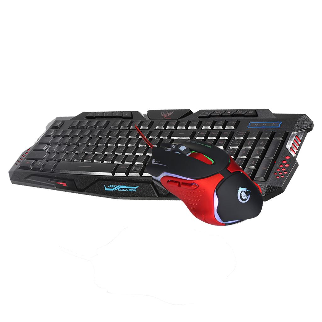Wired Gaming Mouse Keyboard Combo Fashion LED Backlit Keyboard and Mouse Set