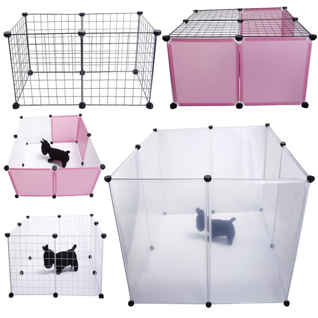 Draht Metall Haustier Hund Kaninchen Übung Laufgitter Zaun Käfig 6 Panels