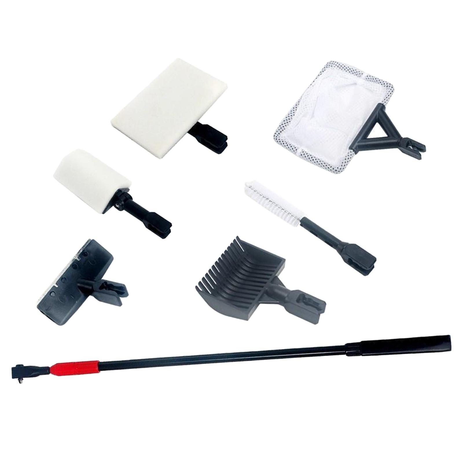6 in 1 Aquarium Fishing Tank Cleaning Tool Set Cleaner Telescopic