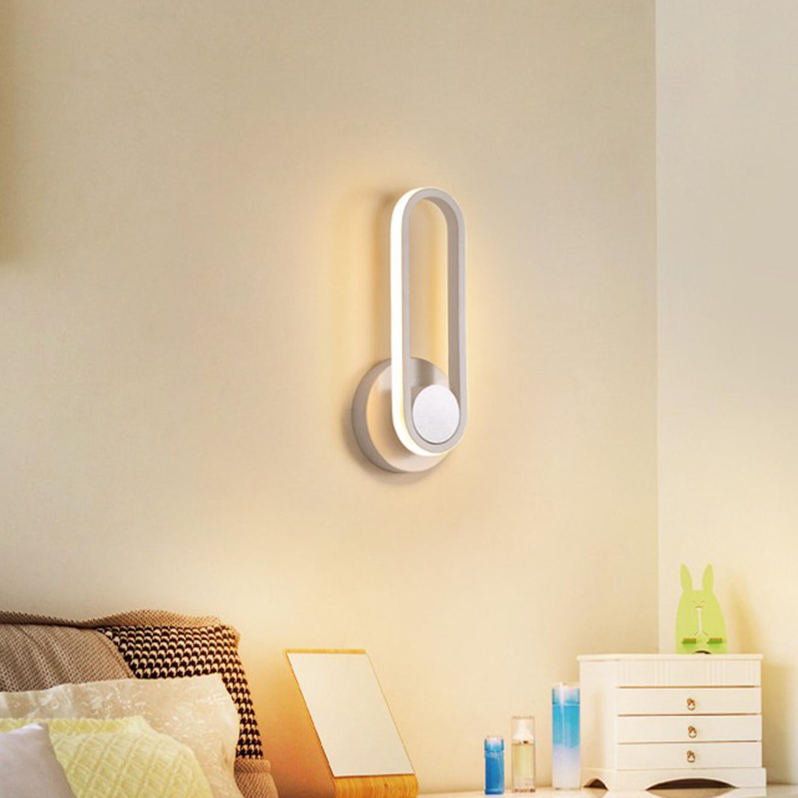 Wall Lights 360 Lighting Adjustable LED Wall Sconce for Modern white