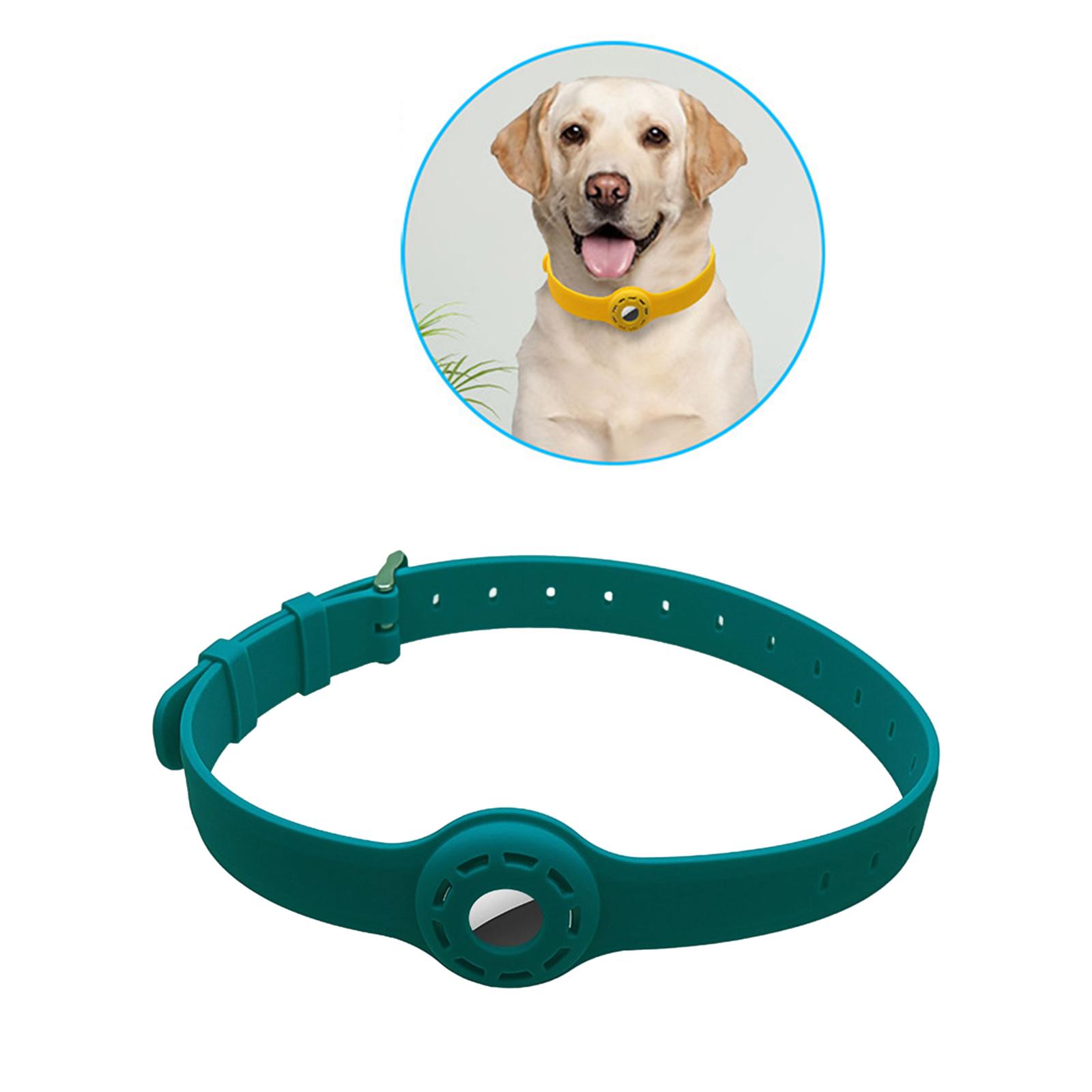 Collar Holder Pet Dog Silicone Collar Soft Tear Resistant Green