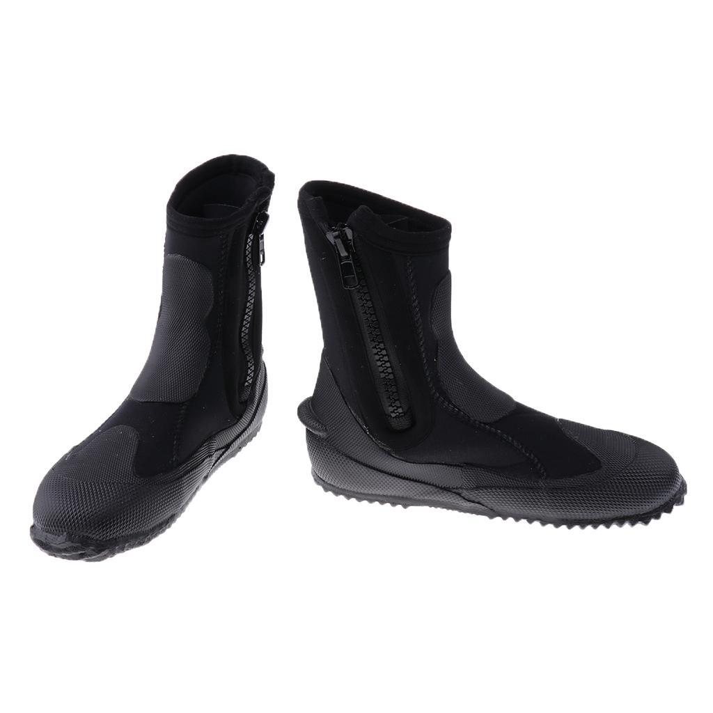 5mm Neoprene Zipper Wetsuit Boots for Diving Surfing Kayaking Sailing ...