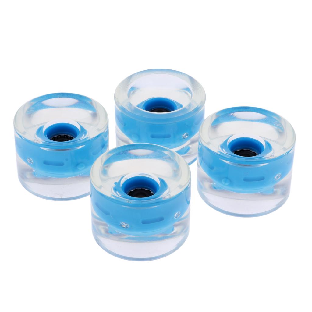 12pcs 70mm Magnetic Light Up Skateboard Longboard Wheels Replacement 78A