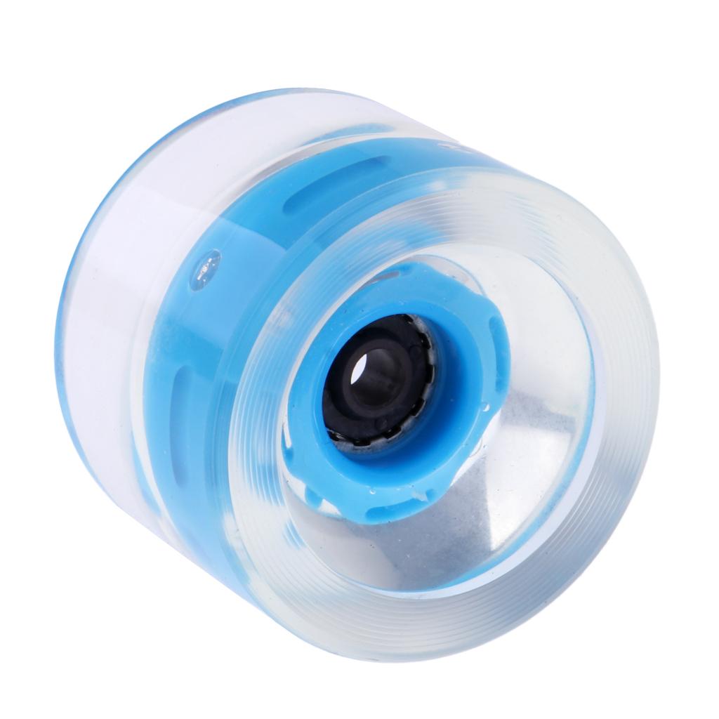 4pcs 70mm Light Up Skateboard Longboard Wheels Glow at Night 78A Blue