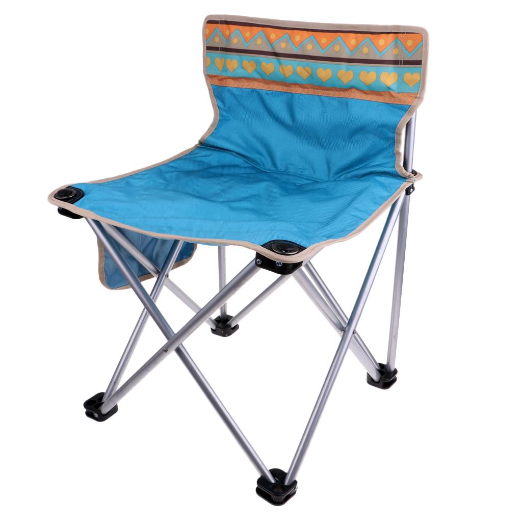 Folding Camping Quad Chair Lightweight Portable Picnic Fishing Seat Blue