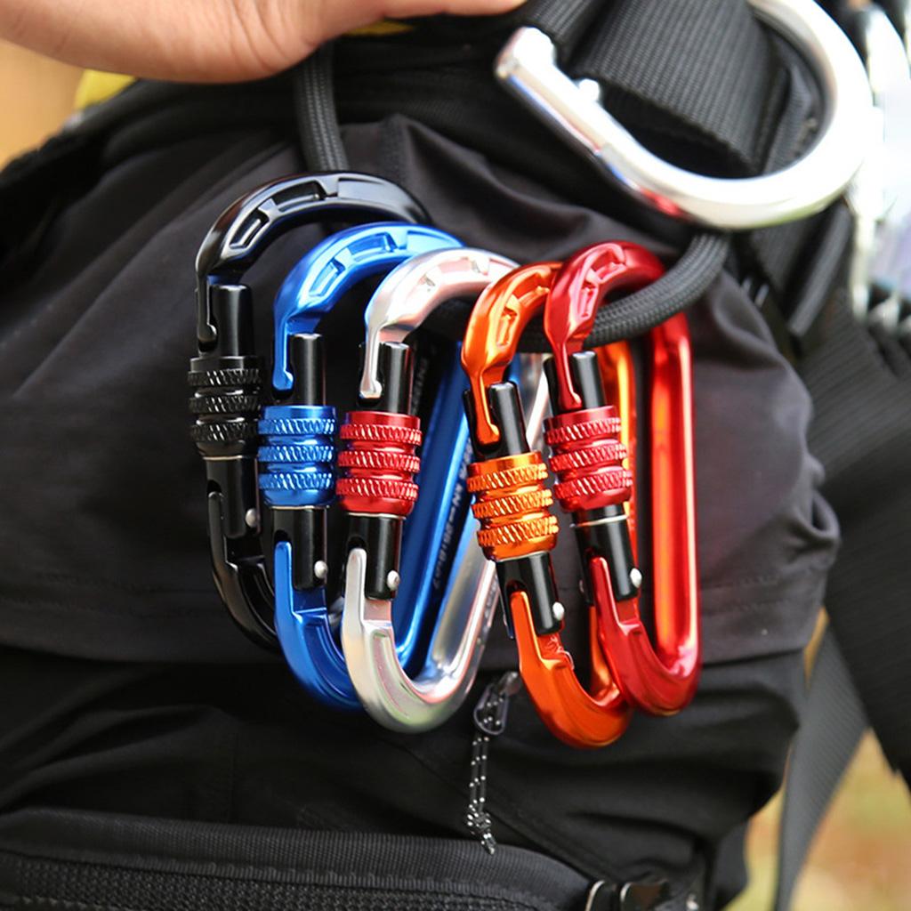 22KN Screw Gate Auto Locking Carabiner Quickdraw for Climbing Equipment