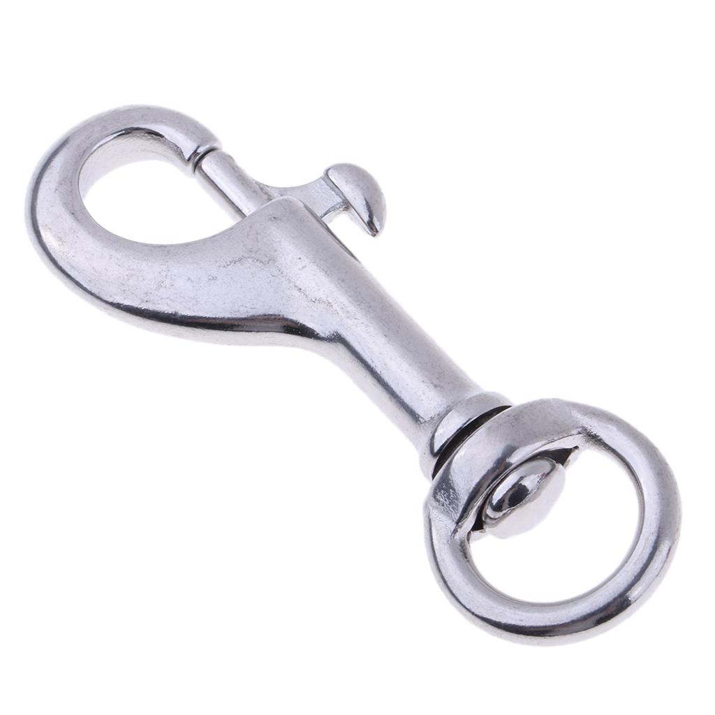 Stainless Steel Round Eye Swivel Bolt Snap Hook Dog Chain Clip 68mm