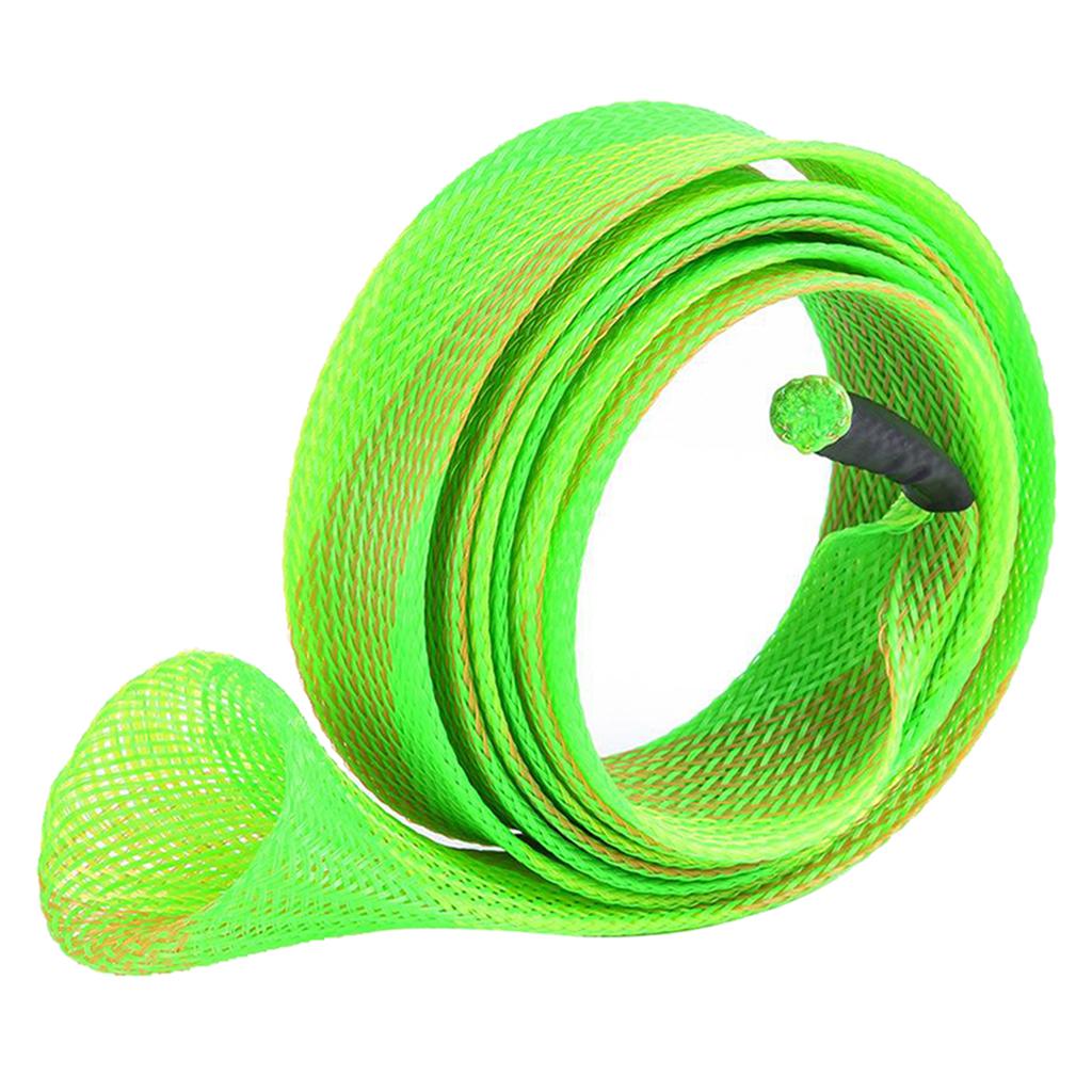 Flat or Pointed End   Fishing Rod Sock Mesh Sleeves Cover Green