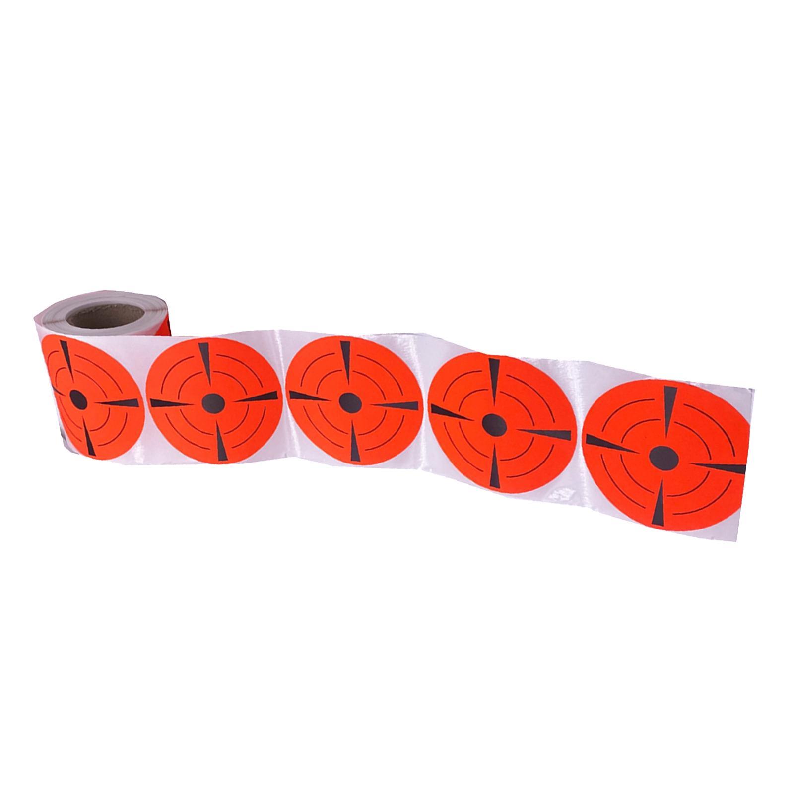 200/Roll Round Florescent Targets Stickers 3In for Hunting Red