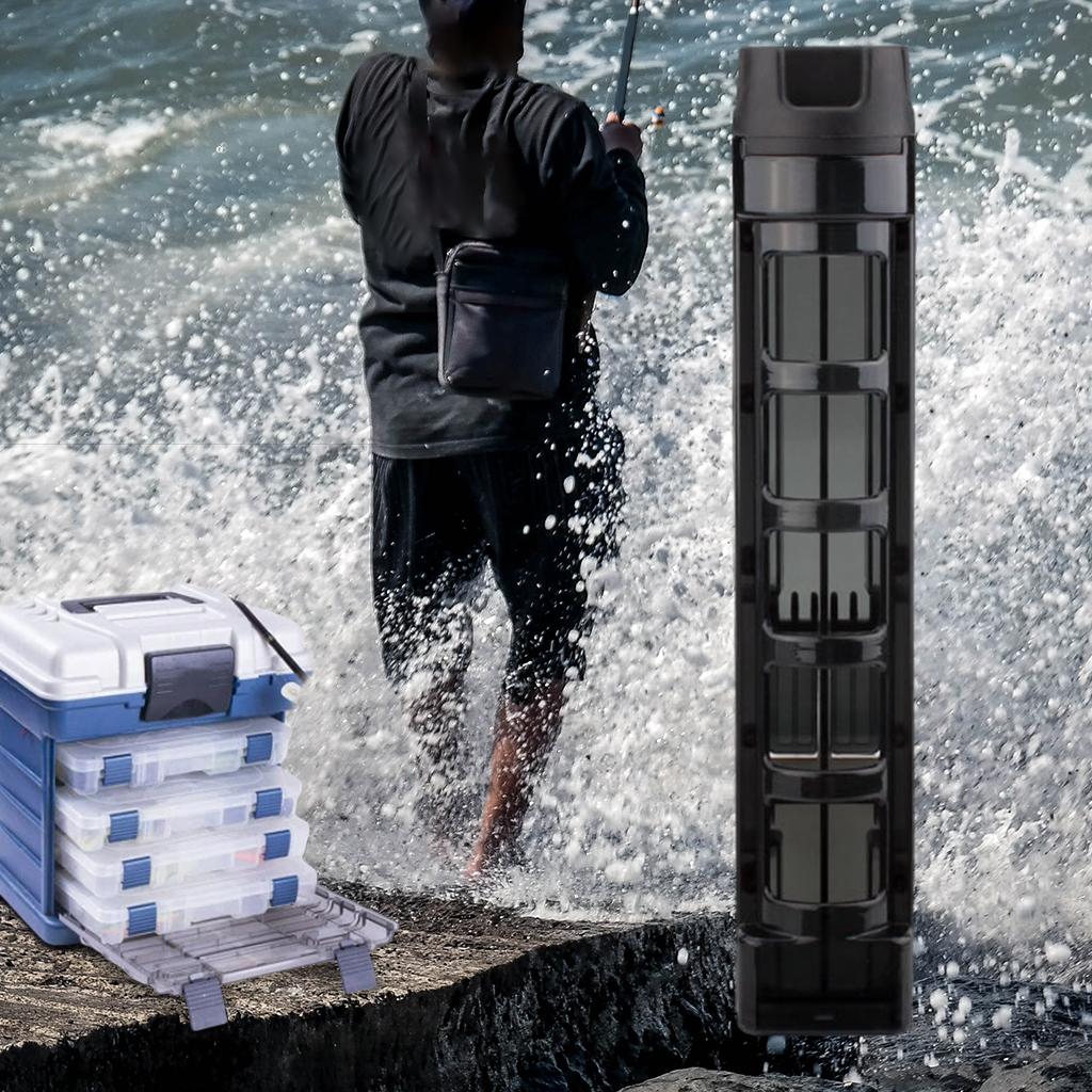 Lightweight Fishing Rod Holder Bracket Boat Tube Rod Rack Fishing Tool Black