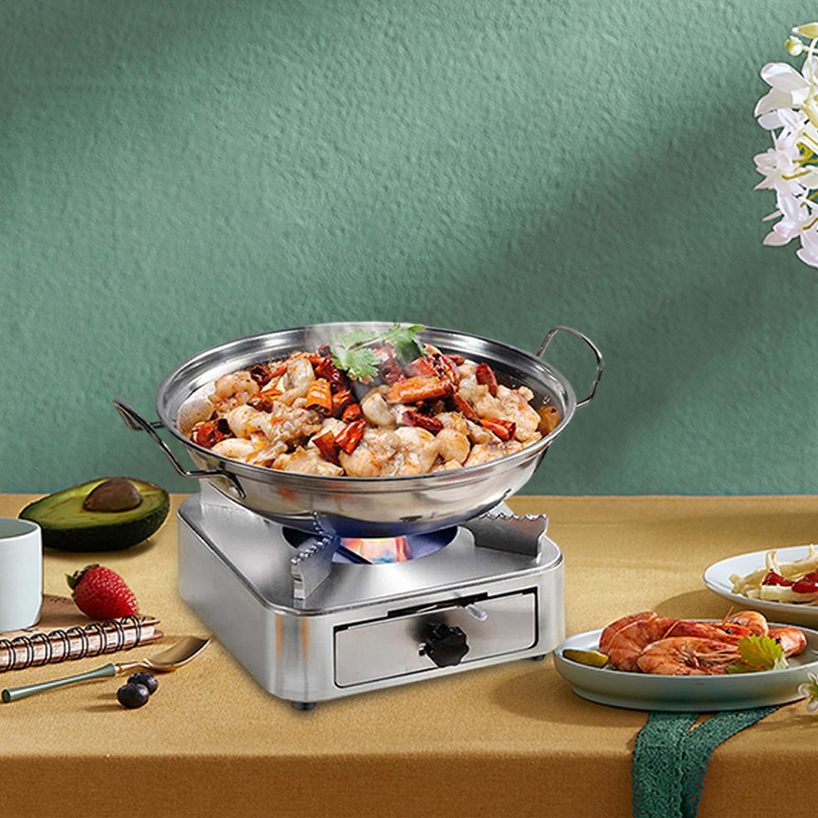 Burner Alcohol Stove Windproof Kitchen Equipment for Picnic Household silver