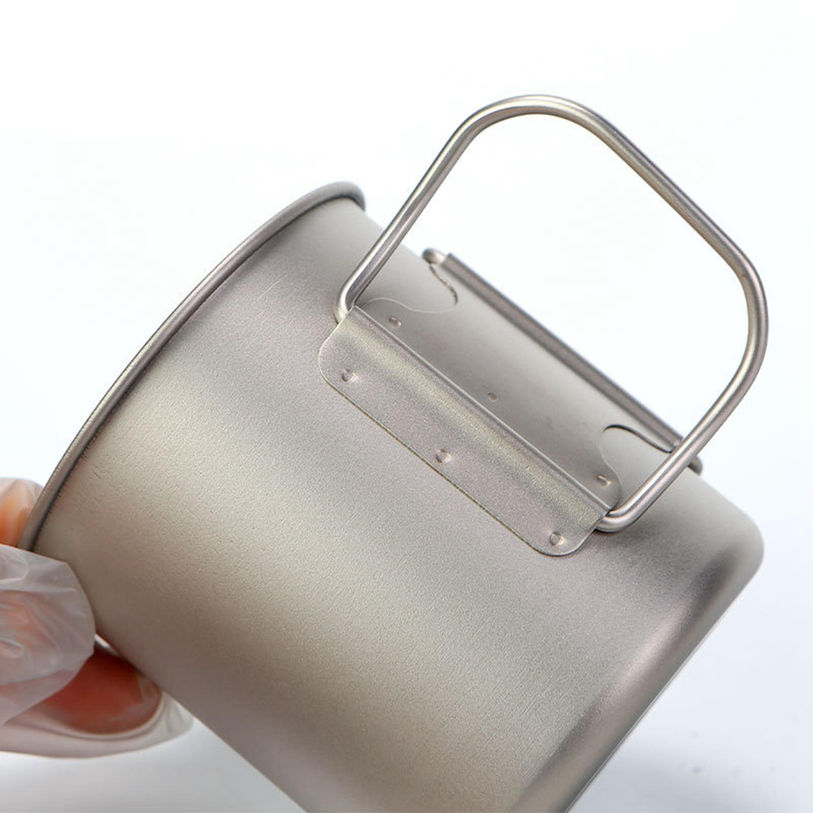 Titanium Water Cup Tableware Camping Tea Coffee Mug for Backpacking 420ML