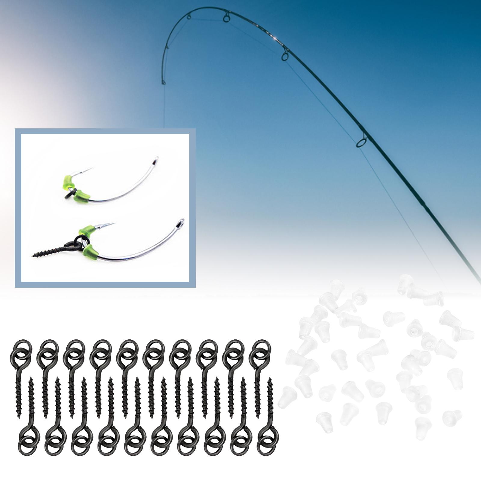 Bait Screw Carp Fishing Threaded Boilie Bait Screws Fishing Hook Stop White