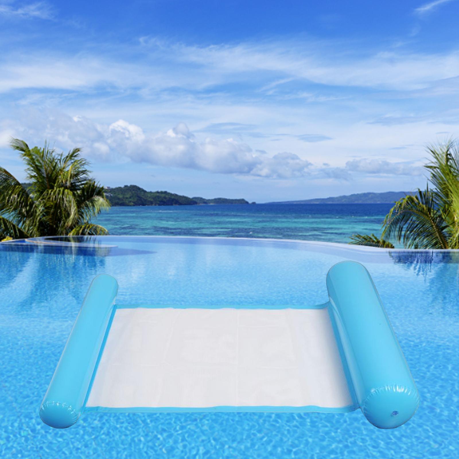 Inflatable Hammock Water Toy Drifting Water Hammock for Vacation Party Blue