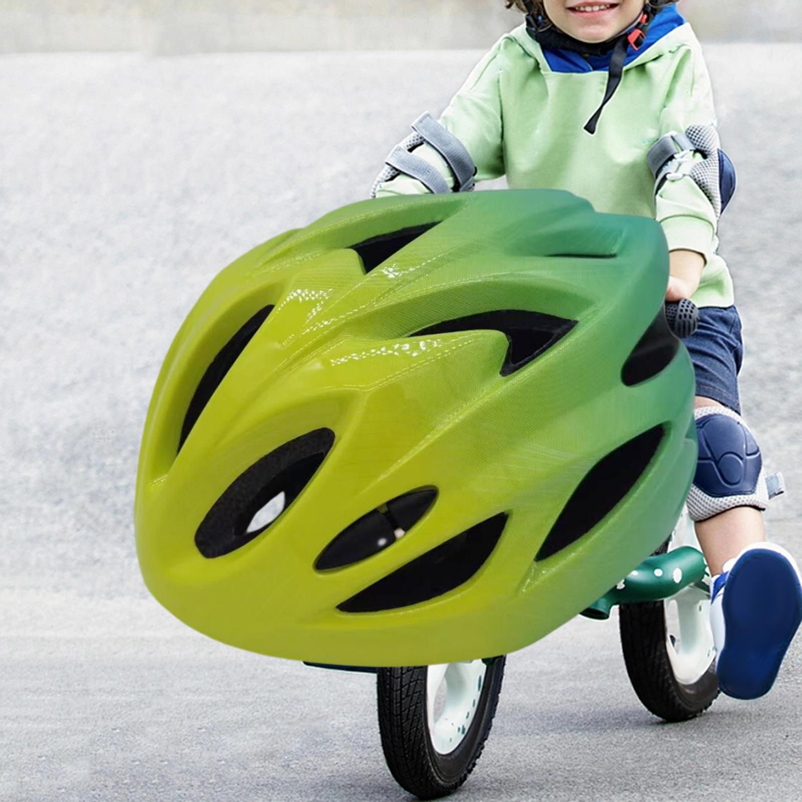 Children Bicycle Helmet Safety Shockproof Impact Resistant Kids Bike Helmet Green