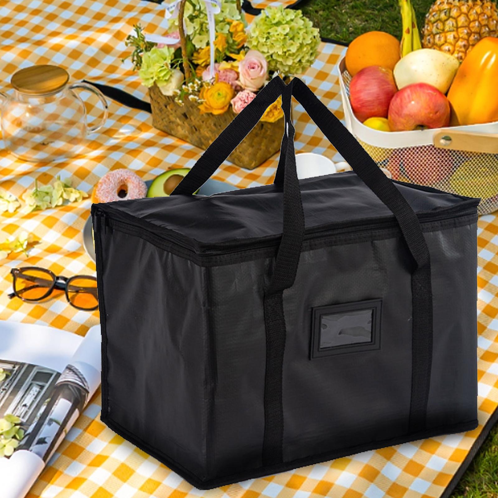 Large Insulated Cooler Bag Folding Outdoor Warmer Durable Pizza Delivery Bag