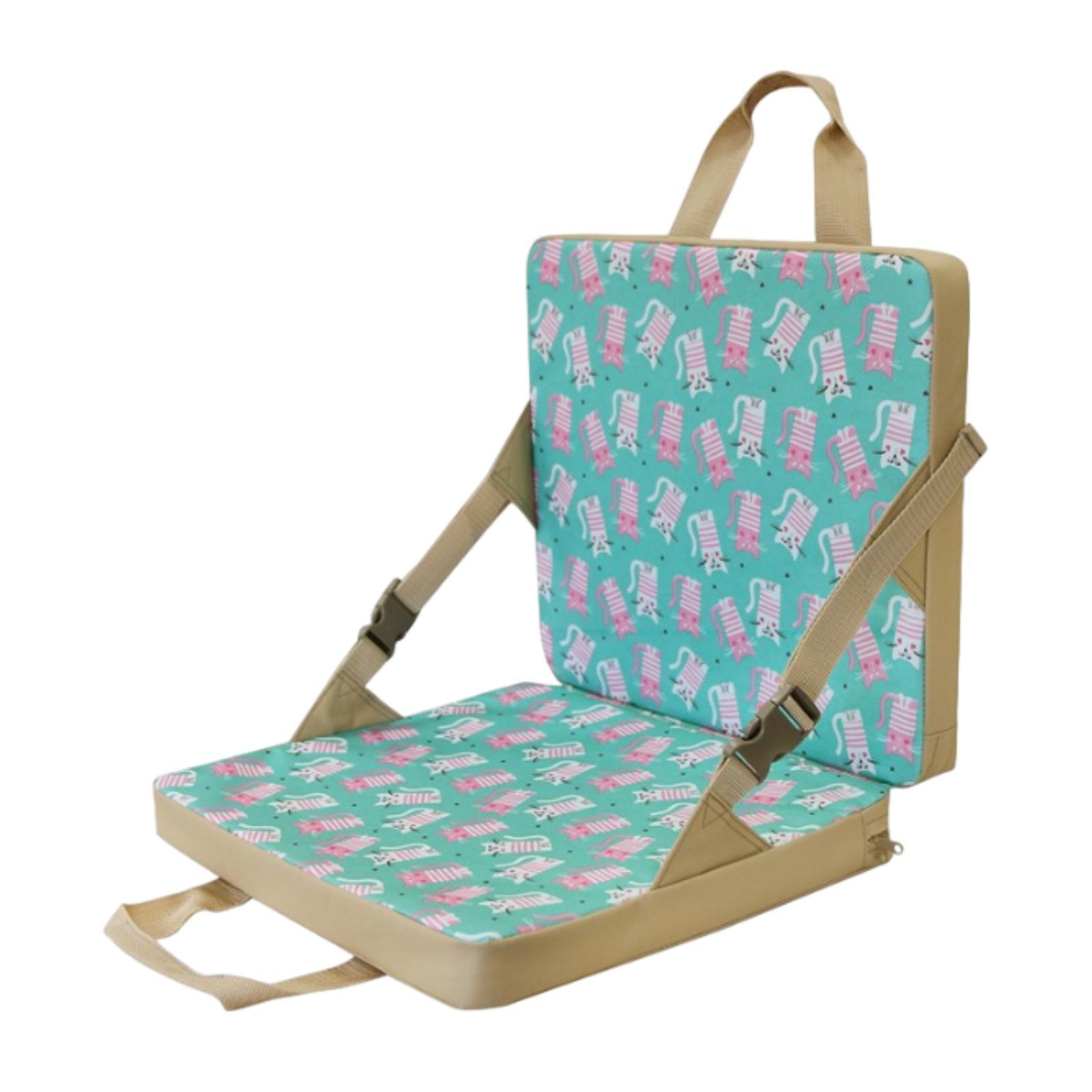 Foldable Stadium Cushion Children Camping Cushion for Hiking Backyard Picnic Blue