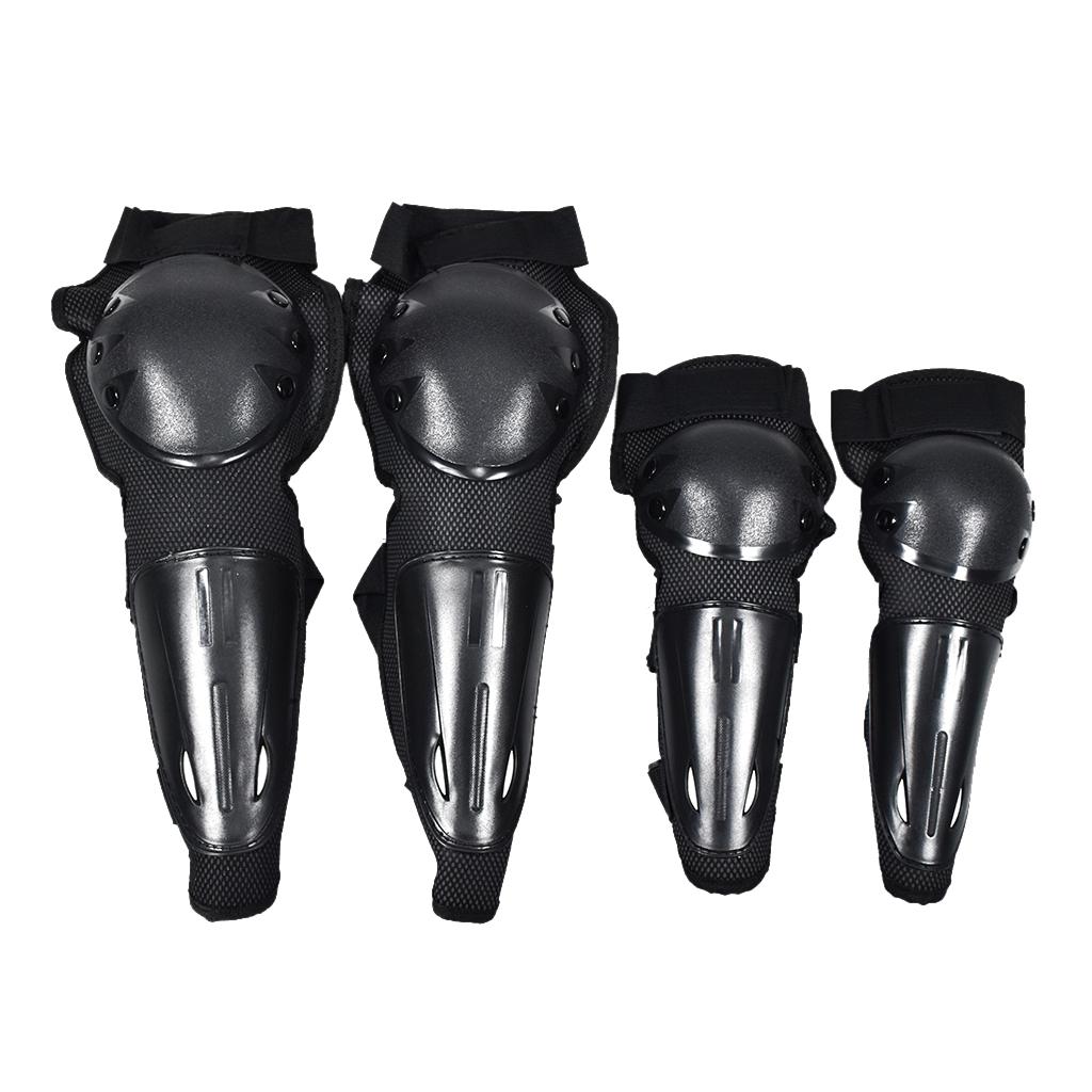 2 Pairs Motorcycle Motocross Bike Biker Elbow & Knee Pads Protective Gear