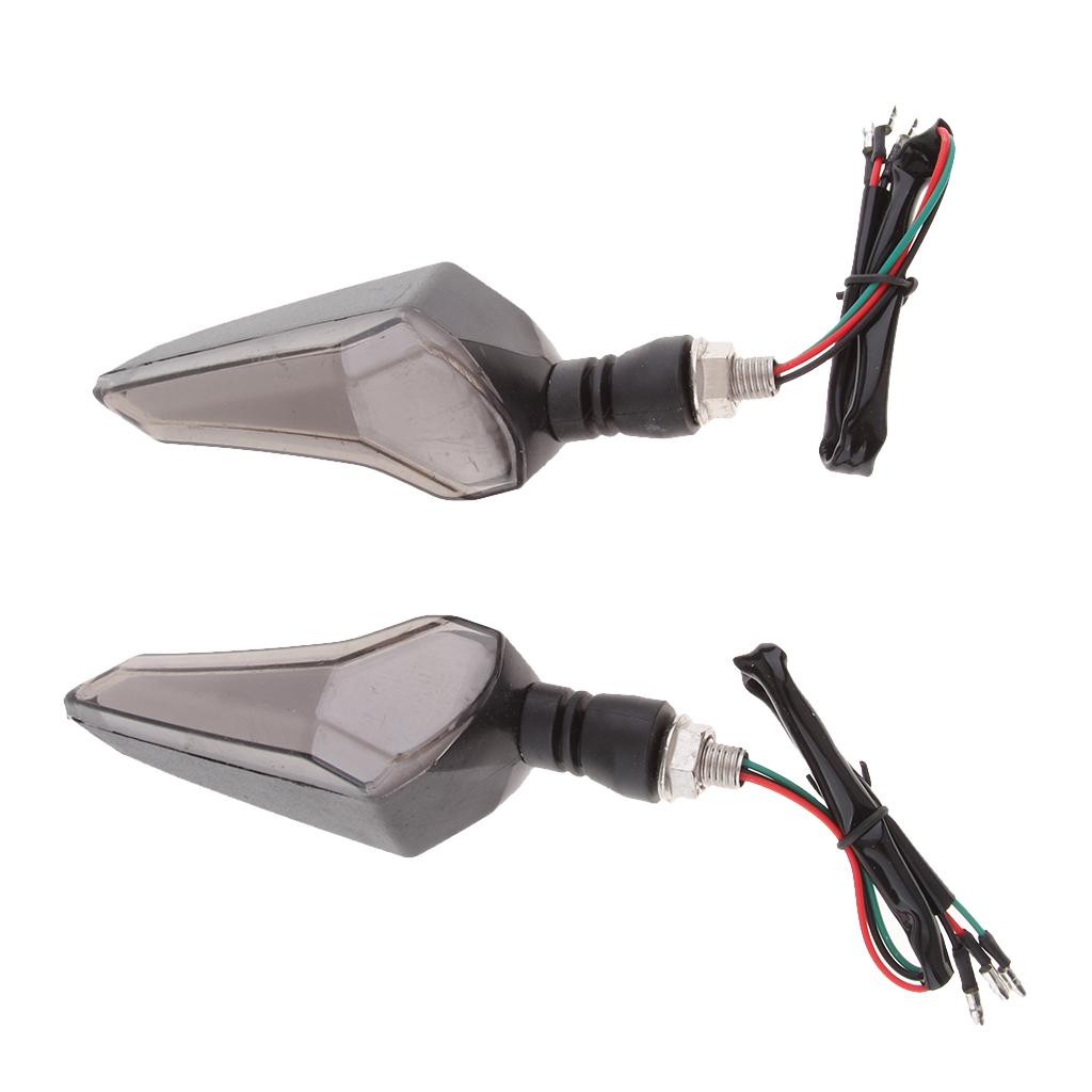 12V LED Universal Motorcycle Turning Signal Lamp Flash Light Blue+Red