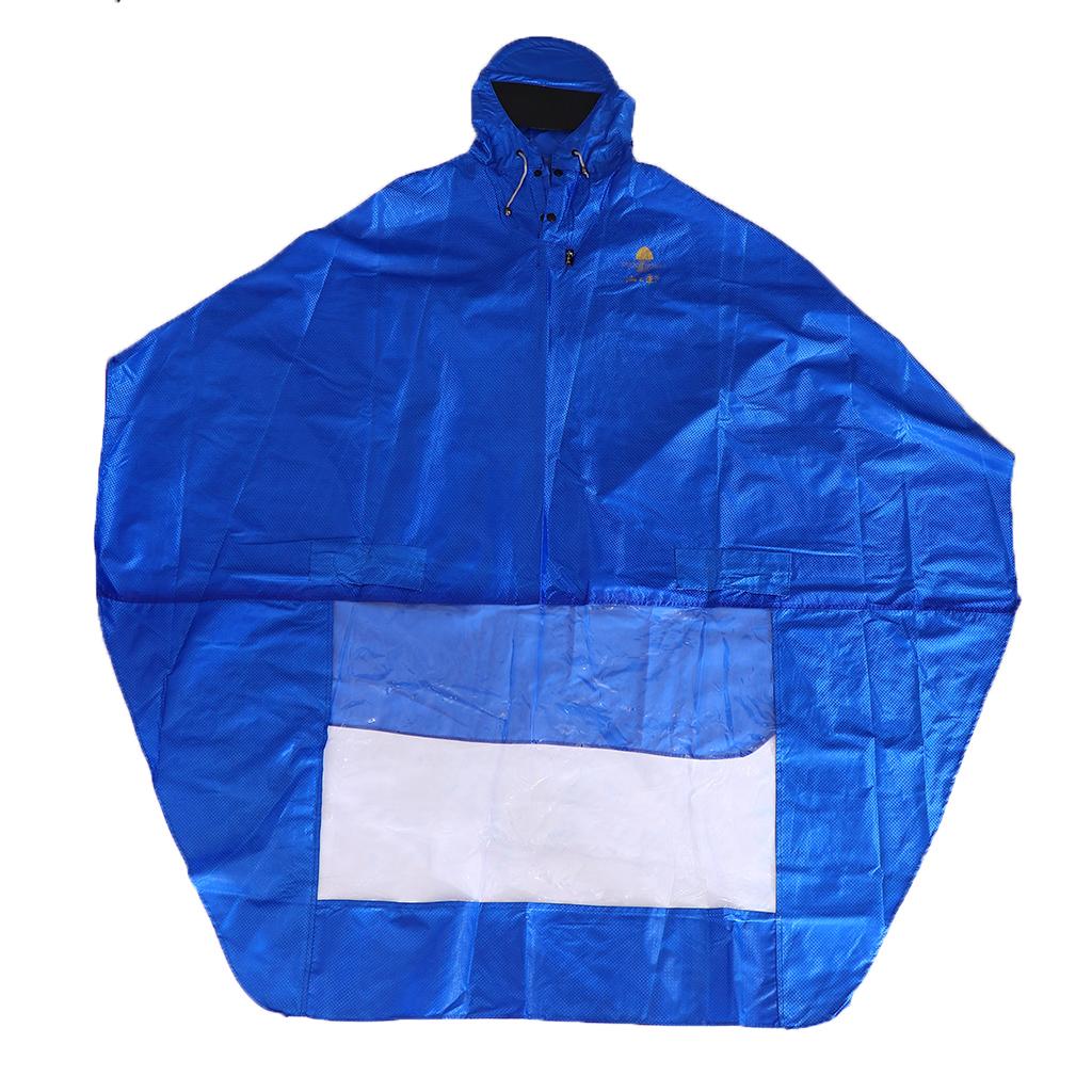 Cycling Bicycle Bike Raincoat Rain Cape Poncho Cloth Rainproof Royal Blue