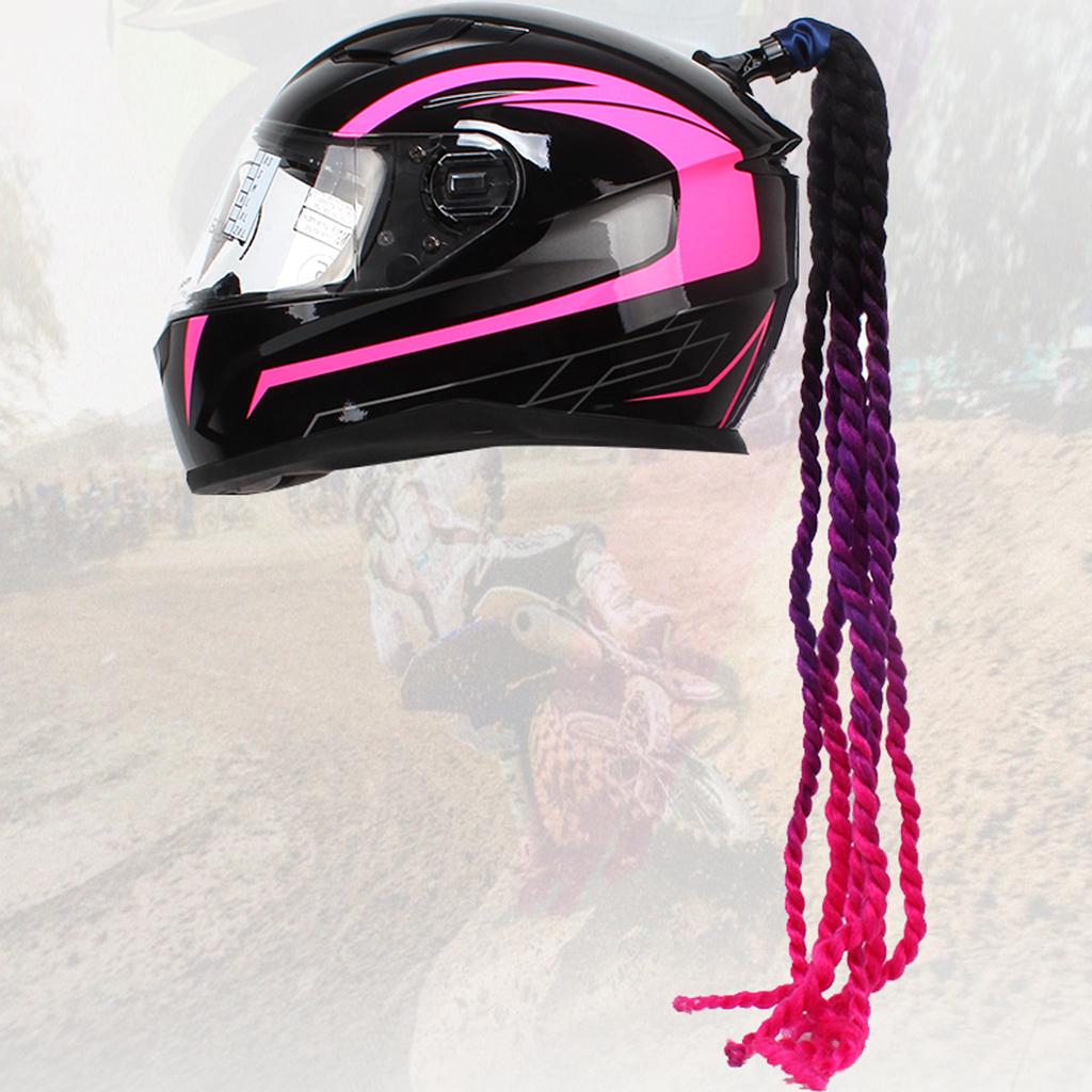 Helmet Pigtail Motorcycle Helmet Ponytail Bicycle Helmet Braids Hair Tails 0 | eBay