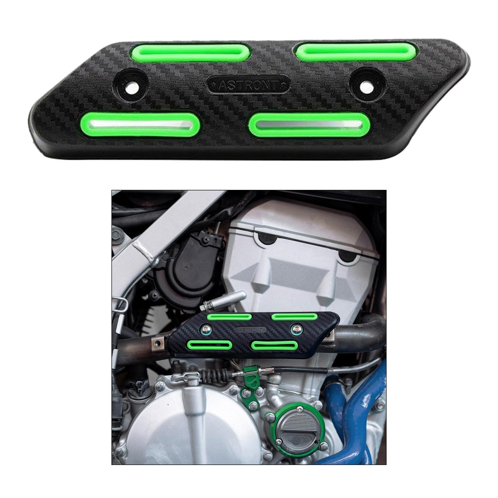 Durable Motorcycle Exhaust Muffler Pipe Protector Heat Shield Cover Green