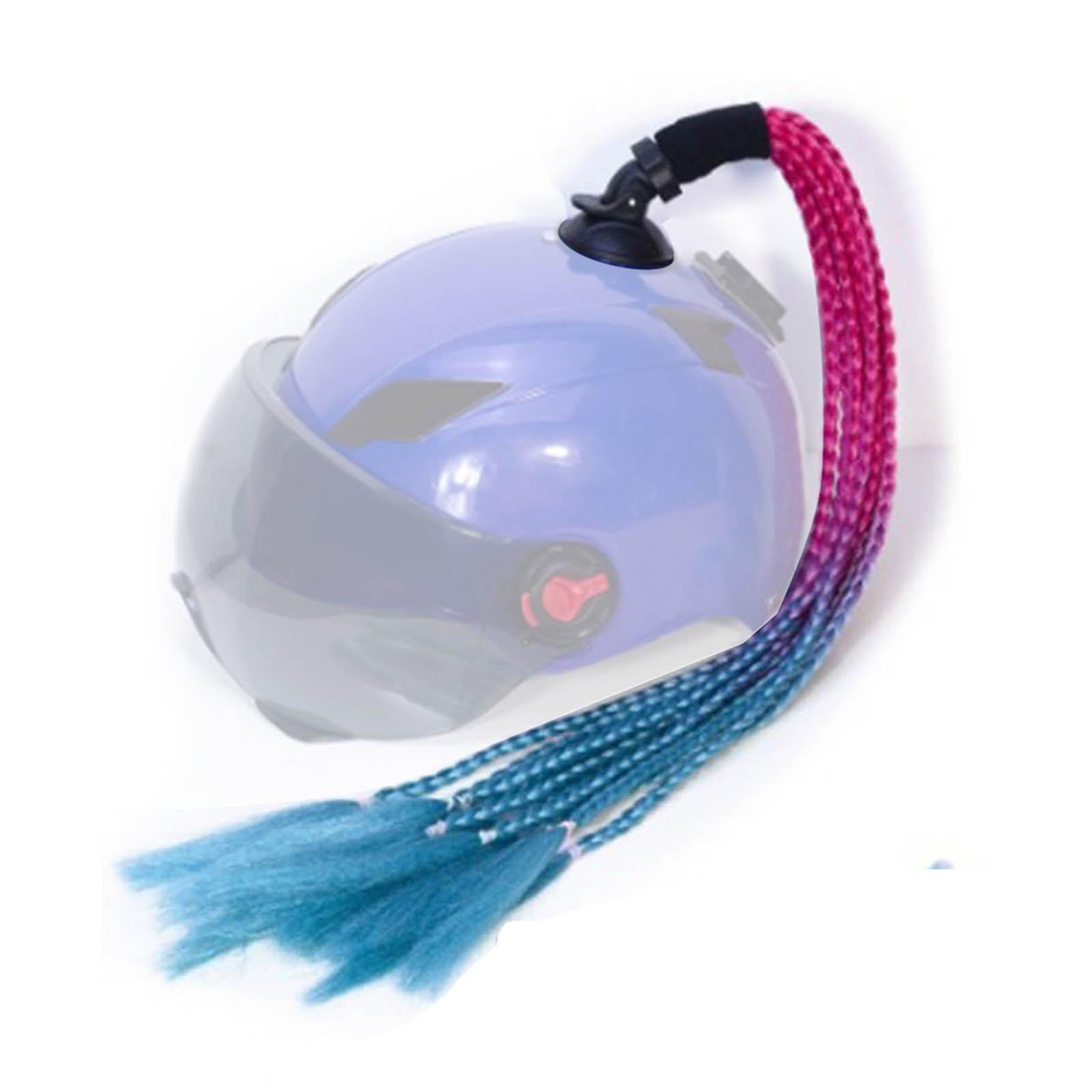 Helmet Braids Ponytail Ponytail Braid Decoration  Rose Red Blue