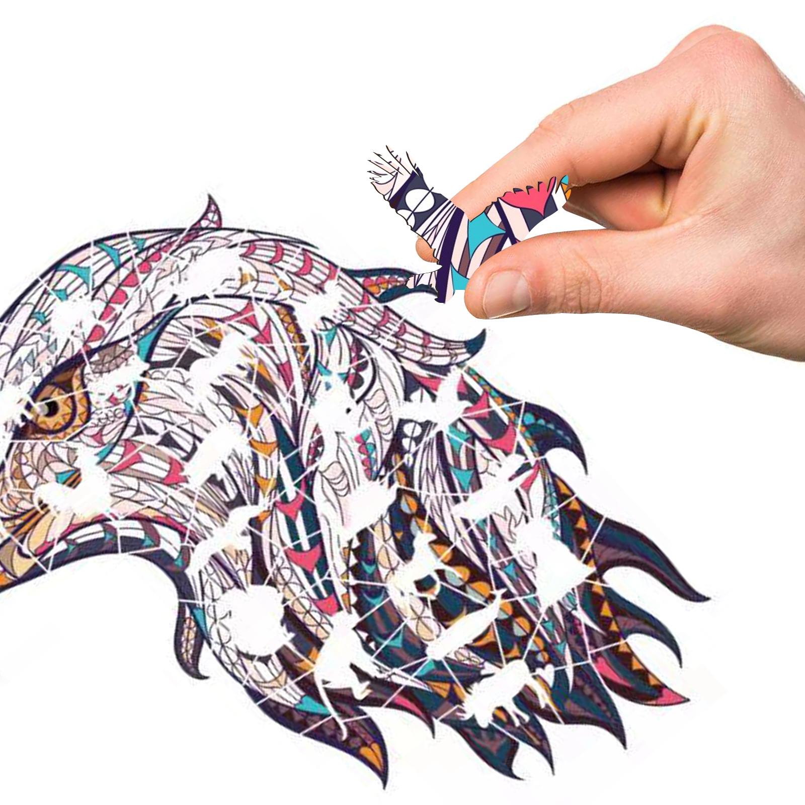 Animal Jigsaw Puzzles For Adults Unique Shape Pieces Children DIY Eagle