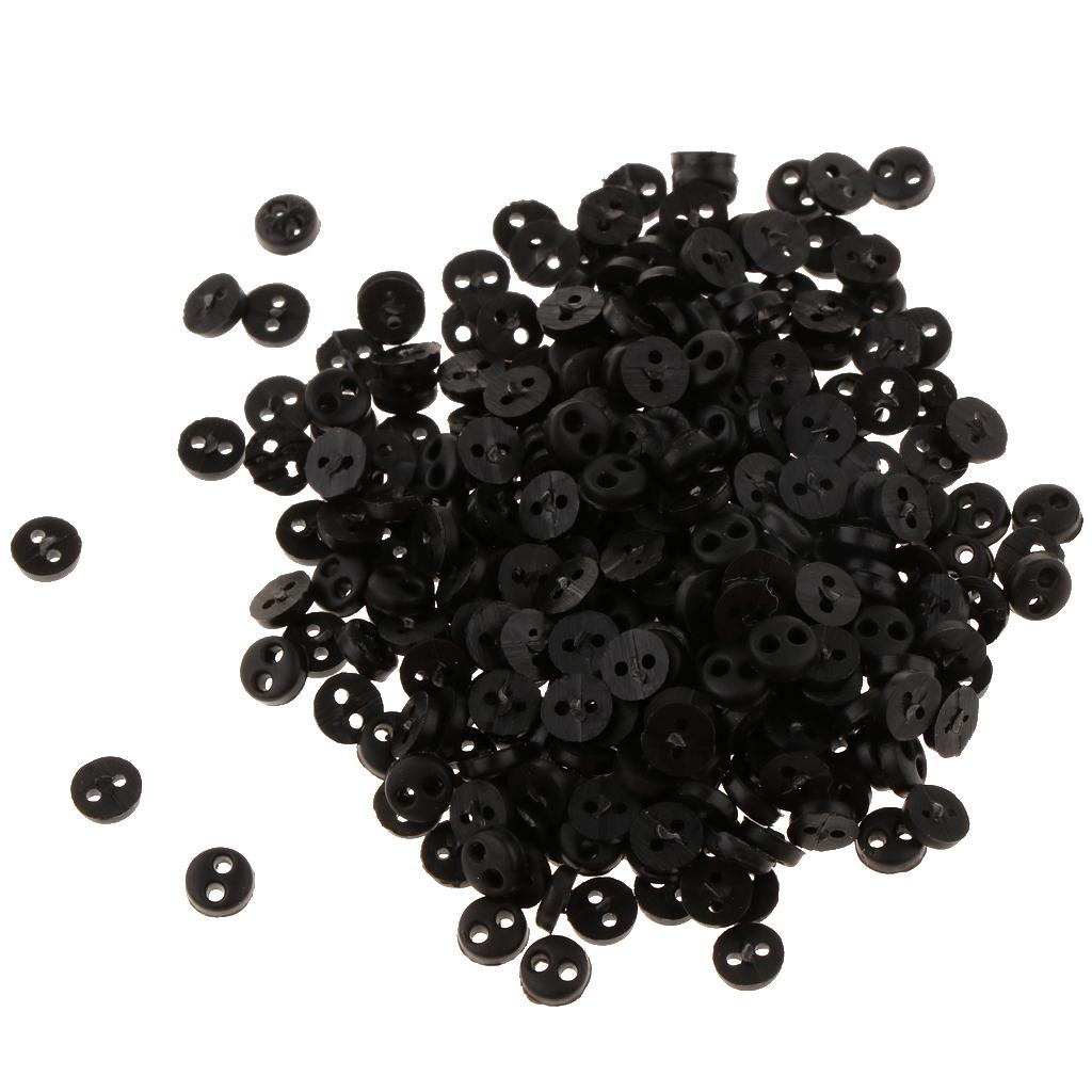 Round Mini Buttons Black
