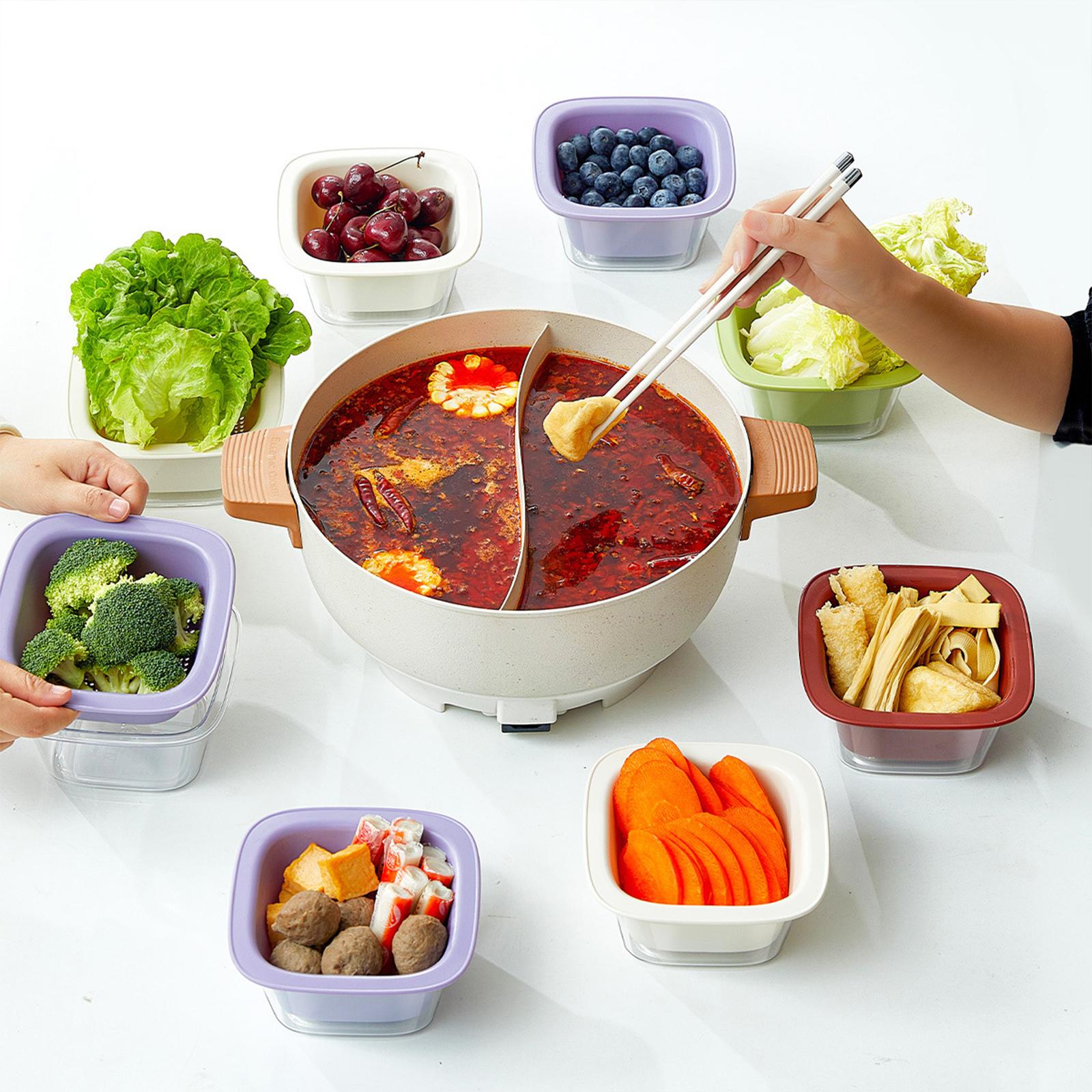 Kitchen Colander Bowl Detachable Veggies Strainer for Draining Pasta Green