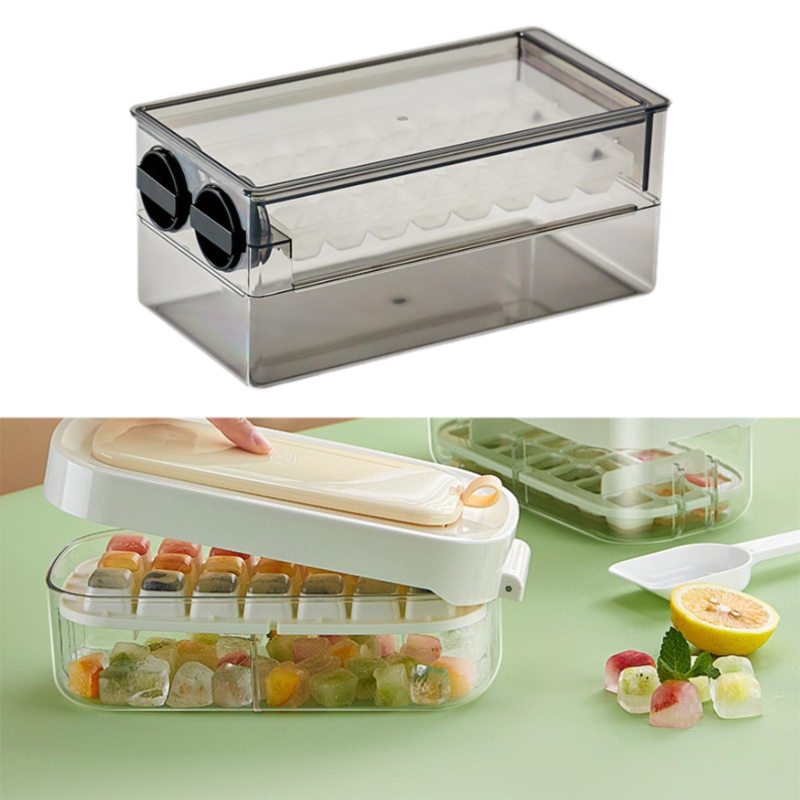 Ice Cube Tray Stackable Multipurpose DIY Ice Box for Household Cafe Shop Bar transparent