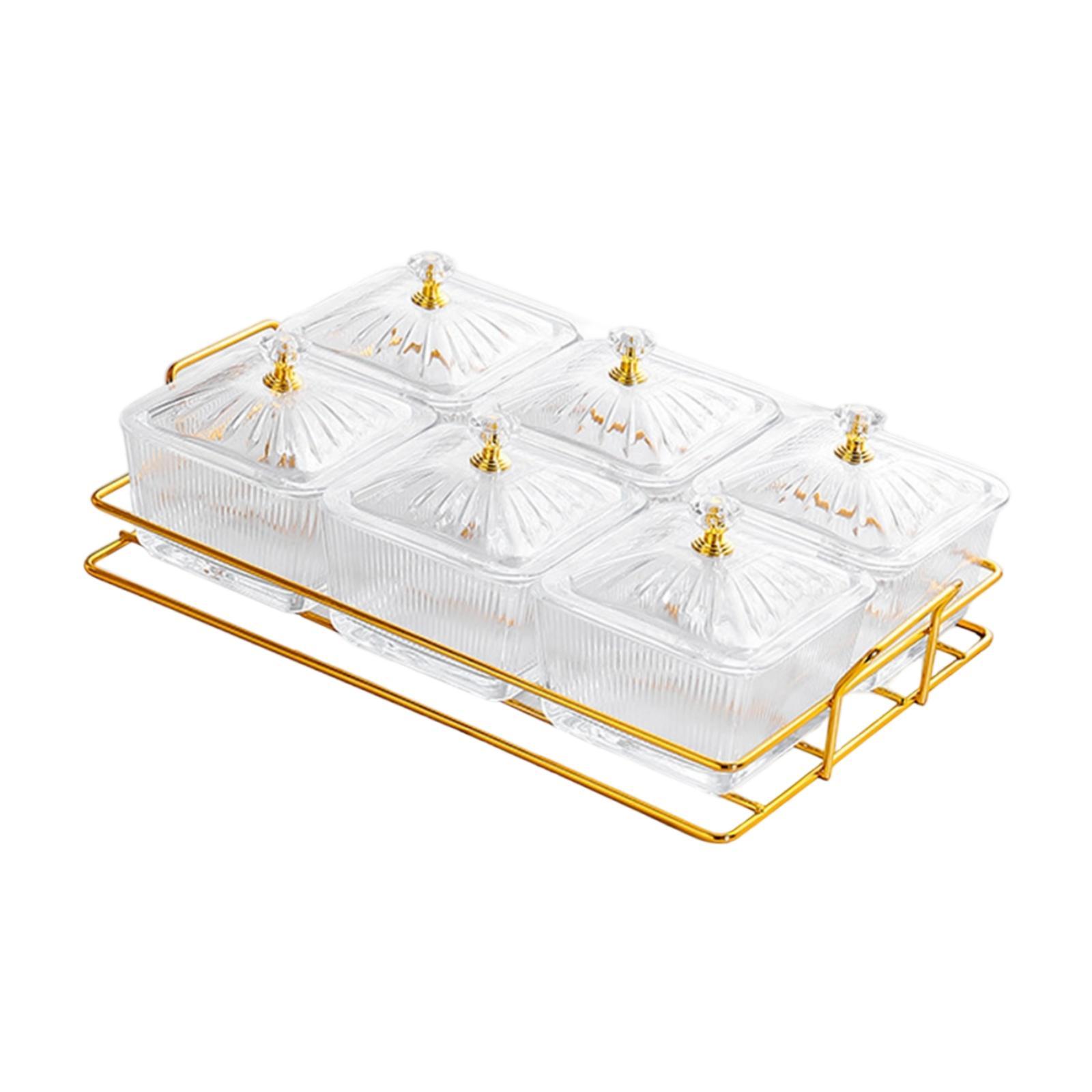 Snack Serving Bowls with Stand with Lid Clear