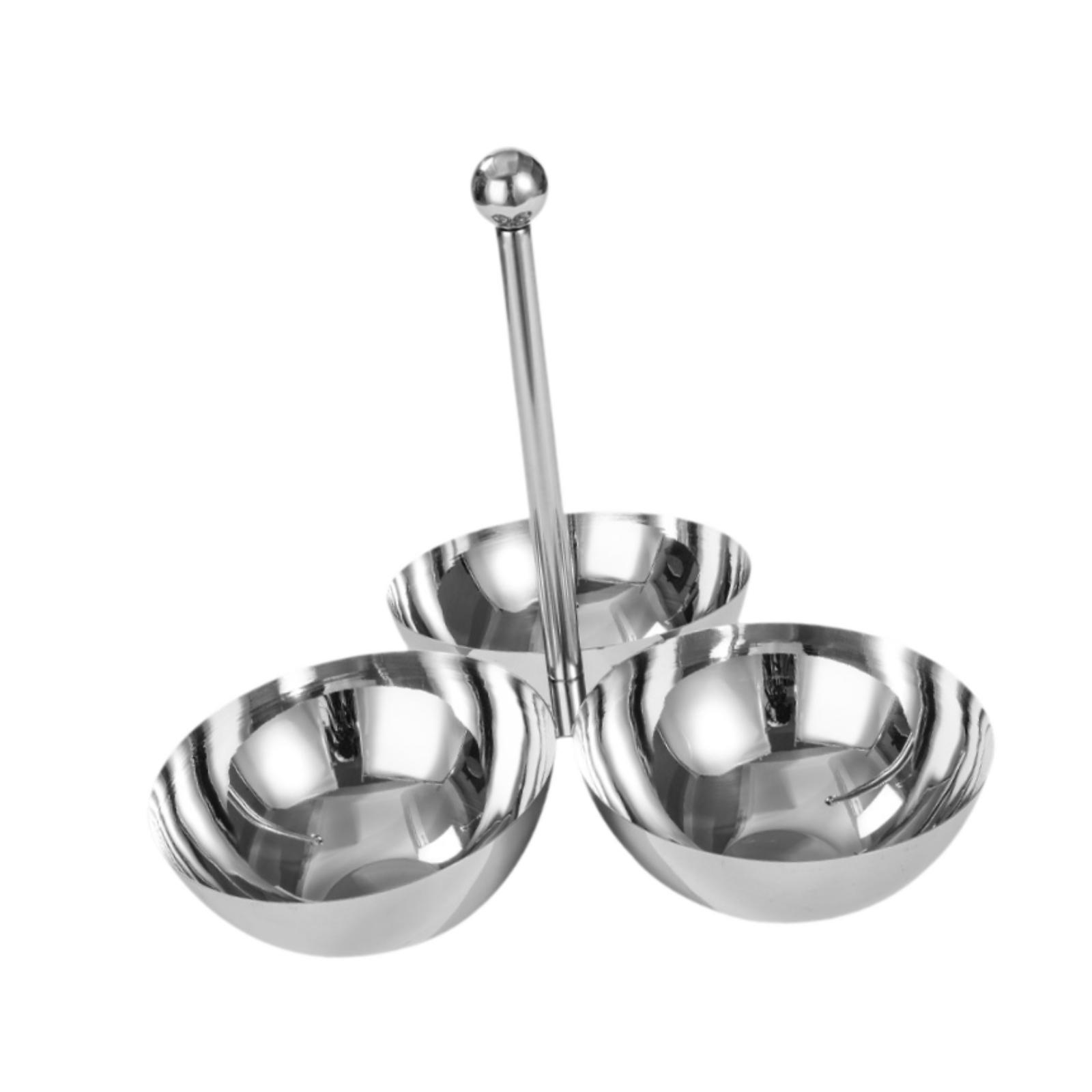 Divided Stainless Steel Condiment Bowl