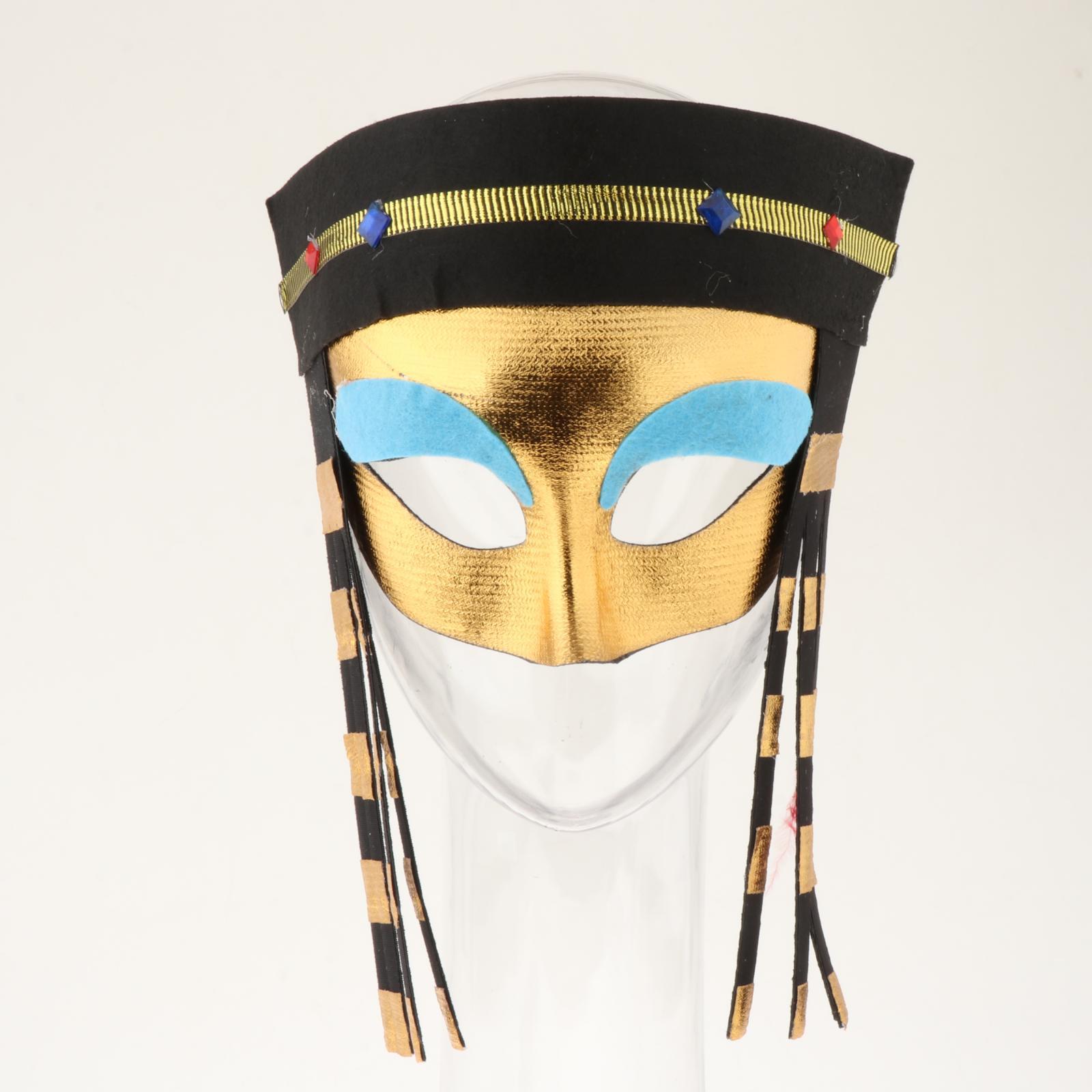 Egyptian Costume Egyptian Costume Accessory Rave Halloween Pharaoh Headpiece mask 20x23cm