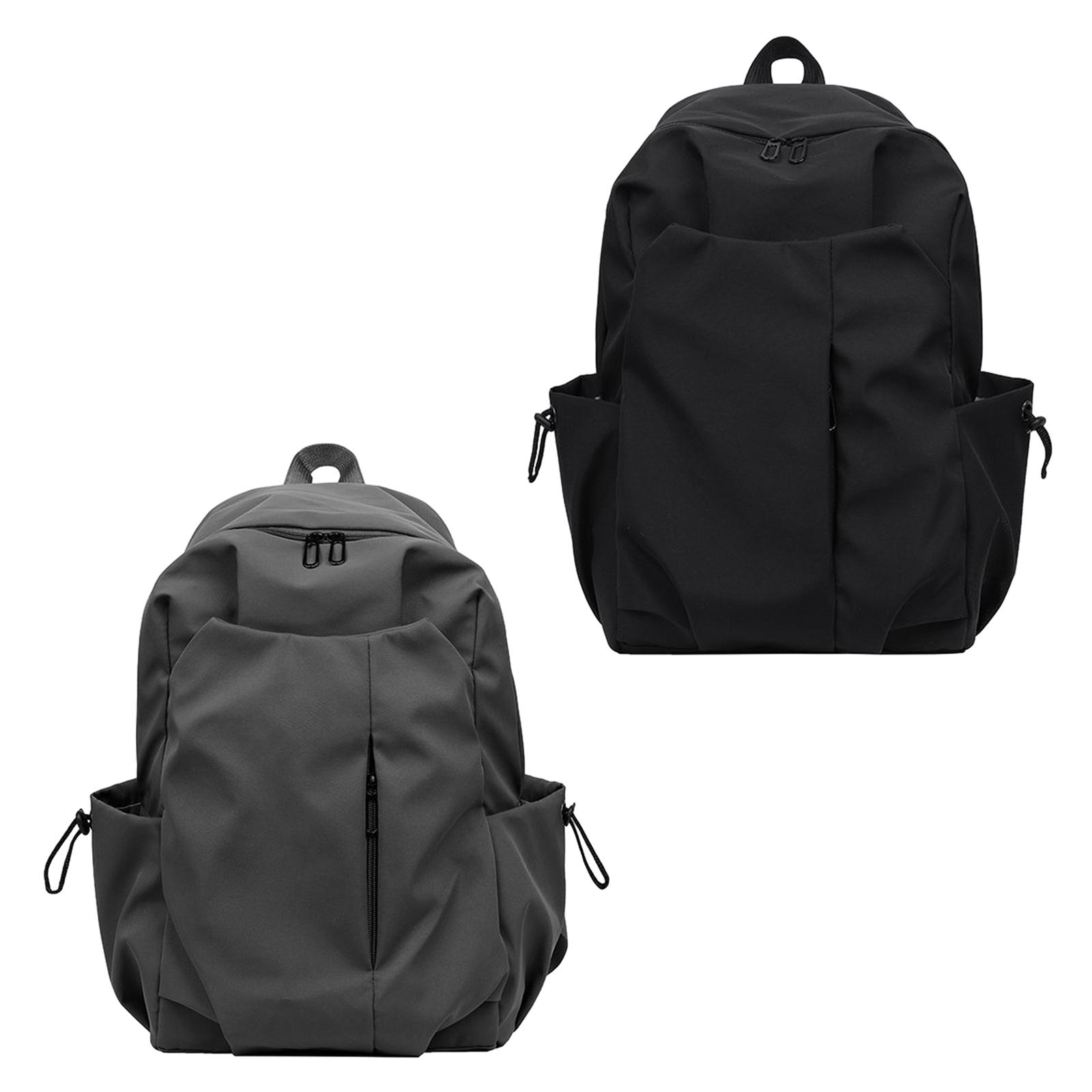 Laptop Backpack Durable Water Resistant Large Capacity Handbag Travel Bag Gray