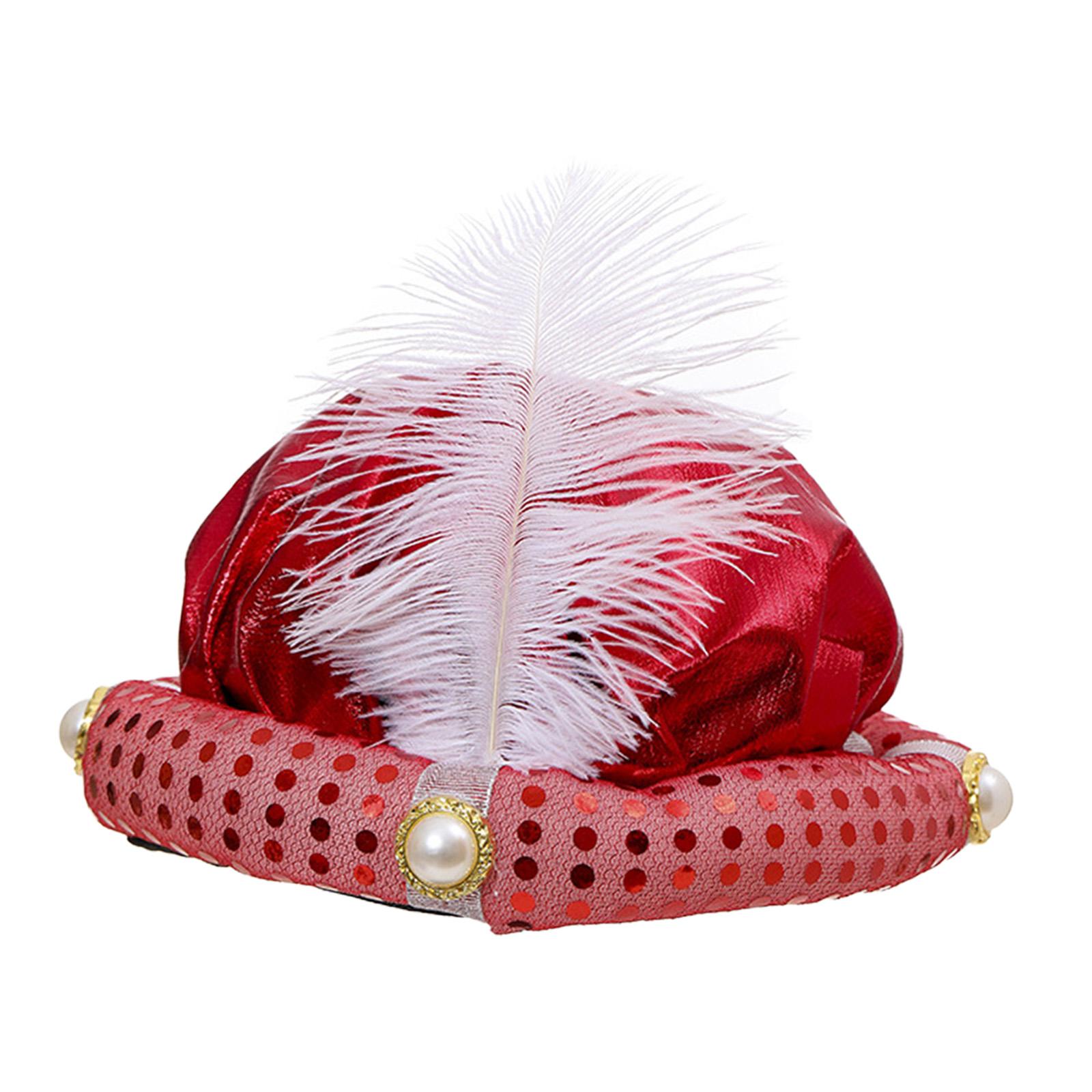 Indian Sultan Turban Hat Red