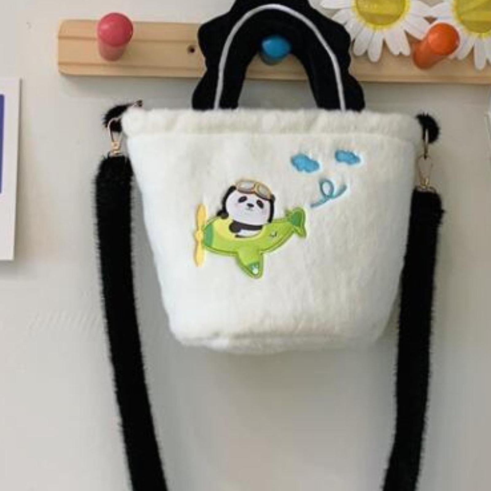 Plush Handbag Large Capacity Stylish Plush Bag Detachable Shoulder Strap