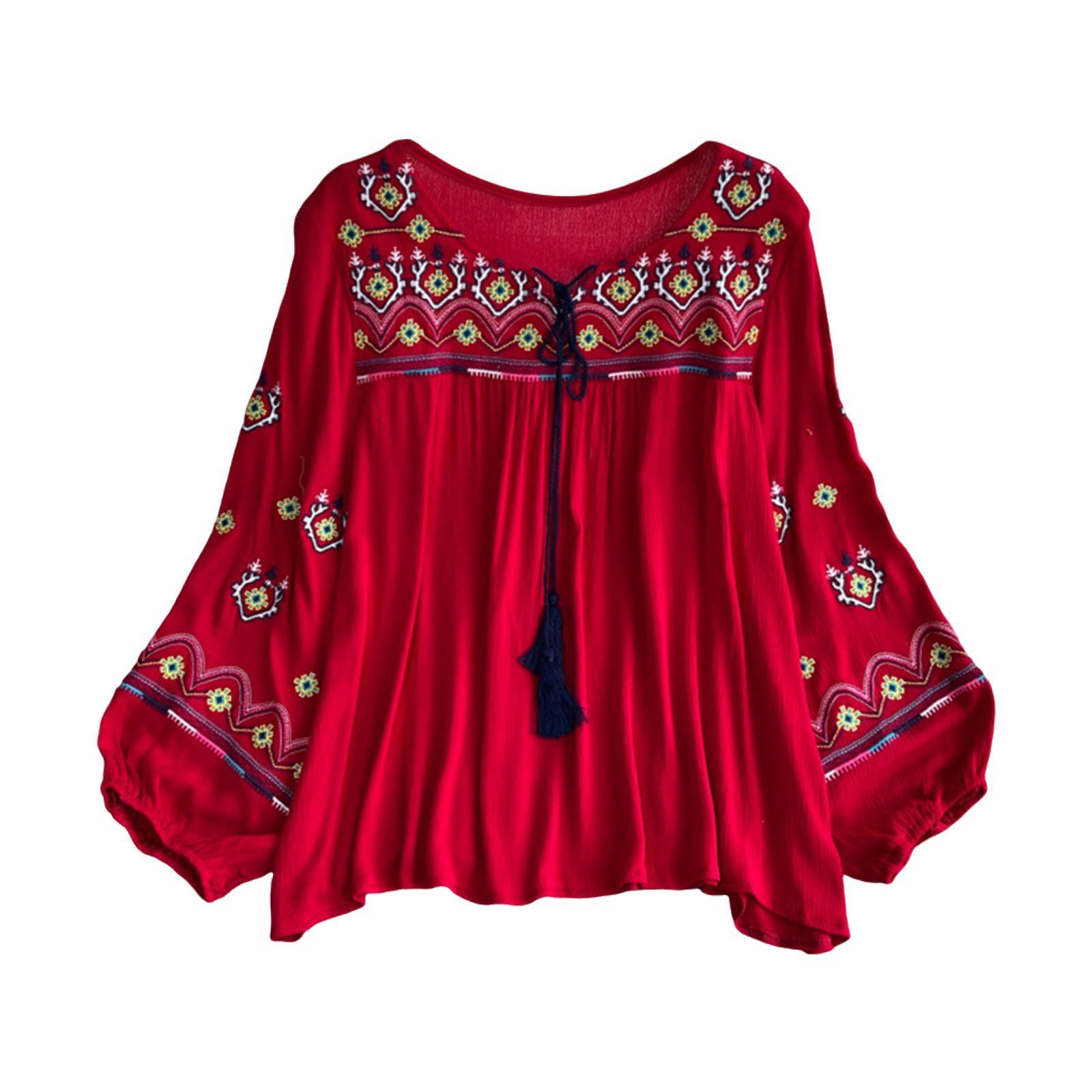 Women's Mexican Embroidered Tops