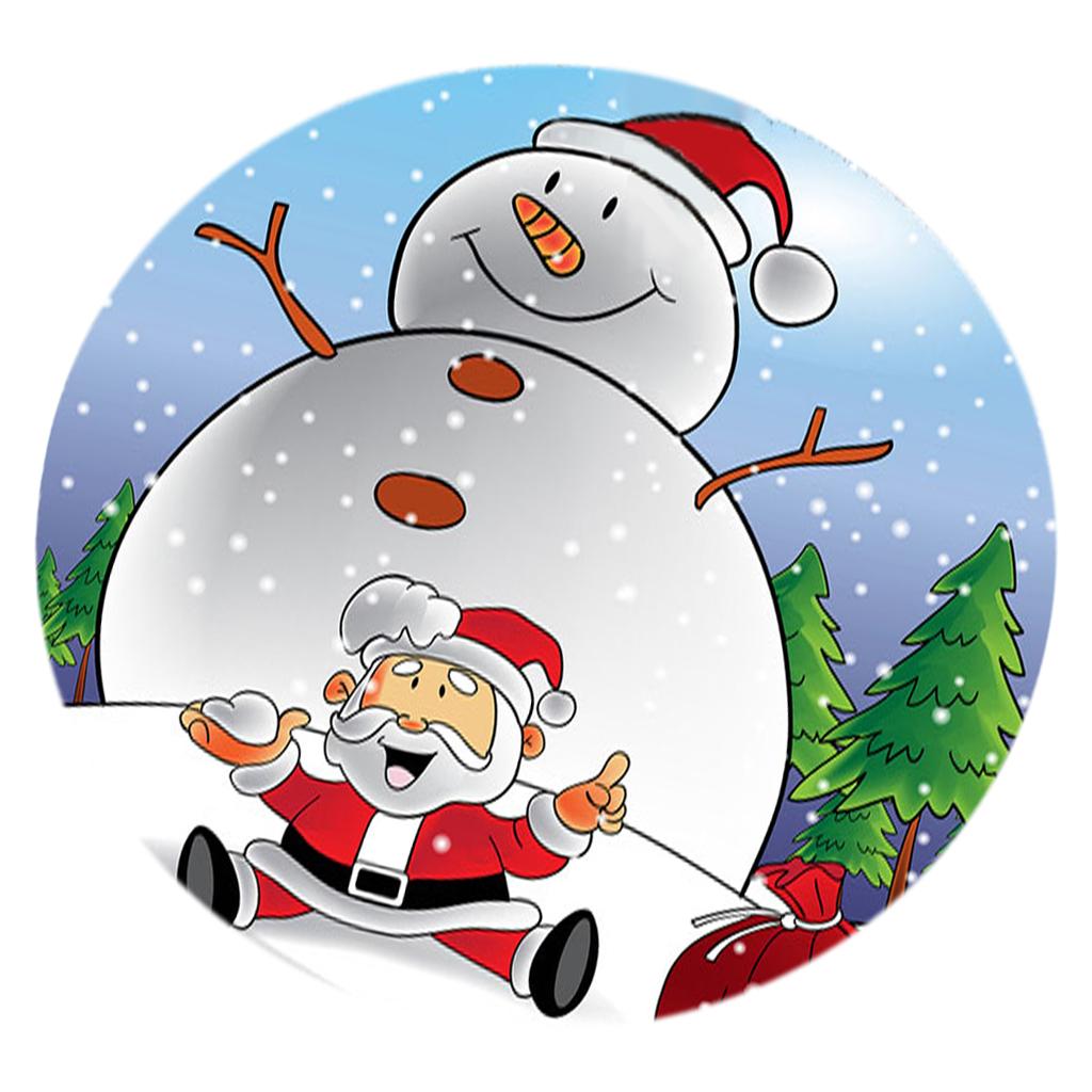 3D Print Christmas Style Waterproof Table Cloth 1.2x1.2m Style02