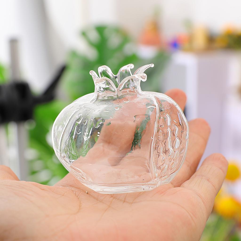 Mini Pomegranate Glass Vase Handmade Flower Pot Hydroponic Flower Crafts S