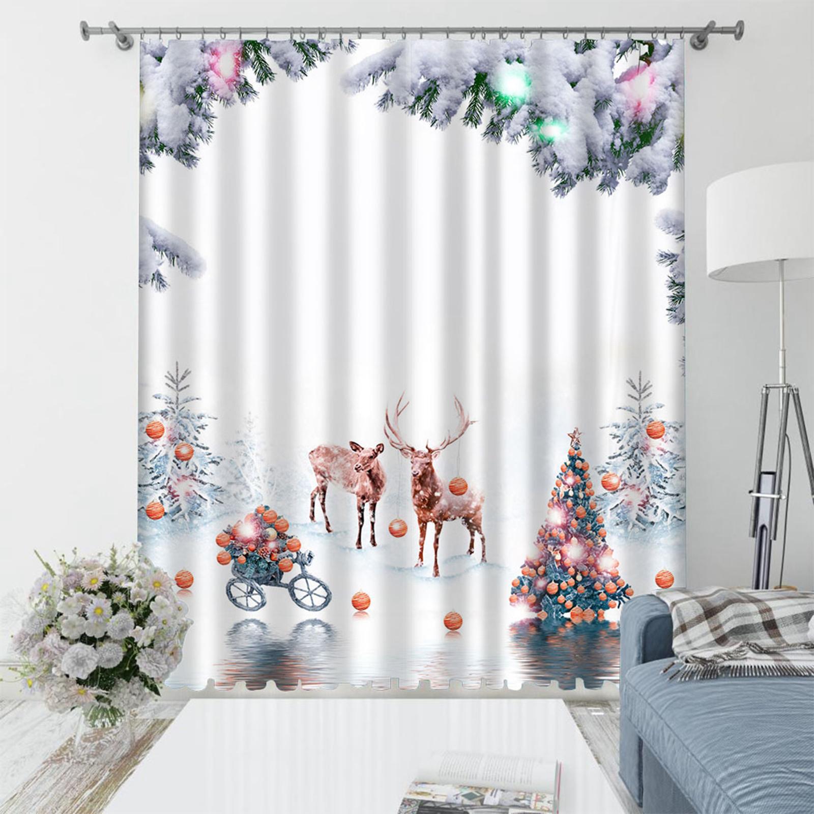 2pcs Bathroom Shower Curtain Fashion Fabric Bath Curtain Waterproof Style4