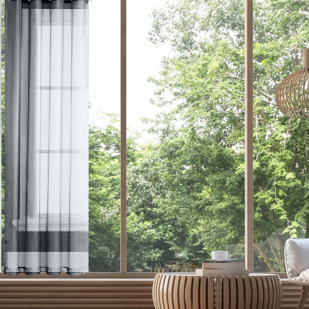 Outdoor Sheer Curtain Drape Pool Privacy Mildew Proof Window Treatments 132x274cm