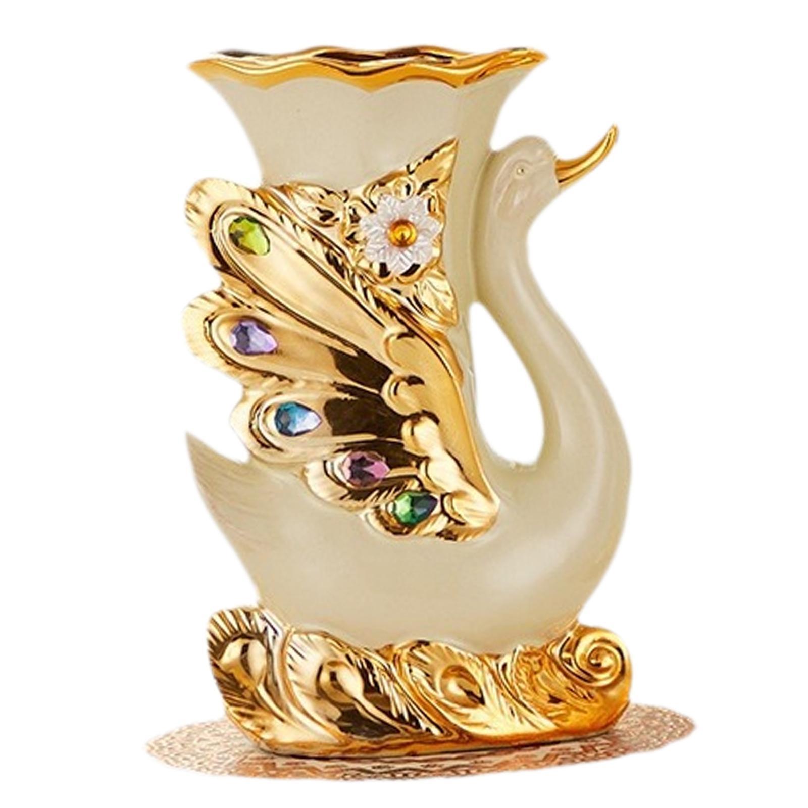 European Style Porcelain Vase Modern Swan