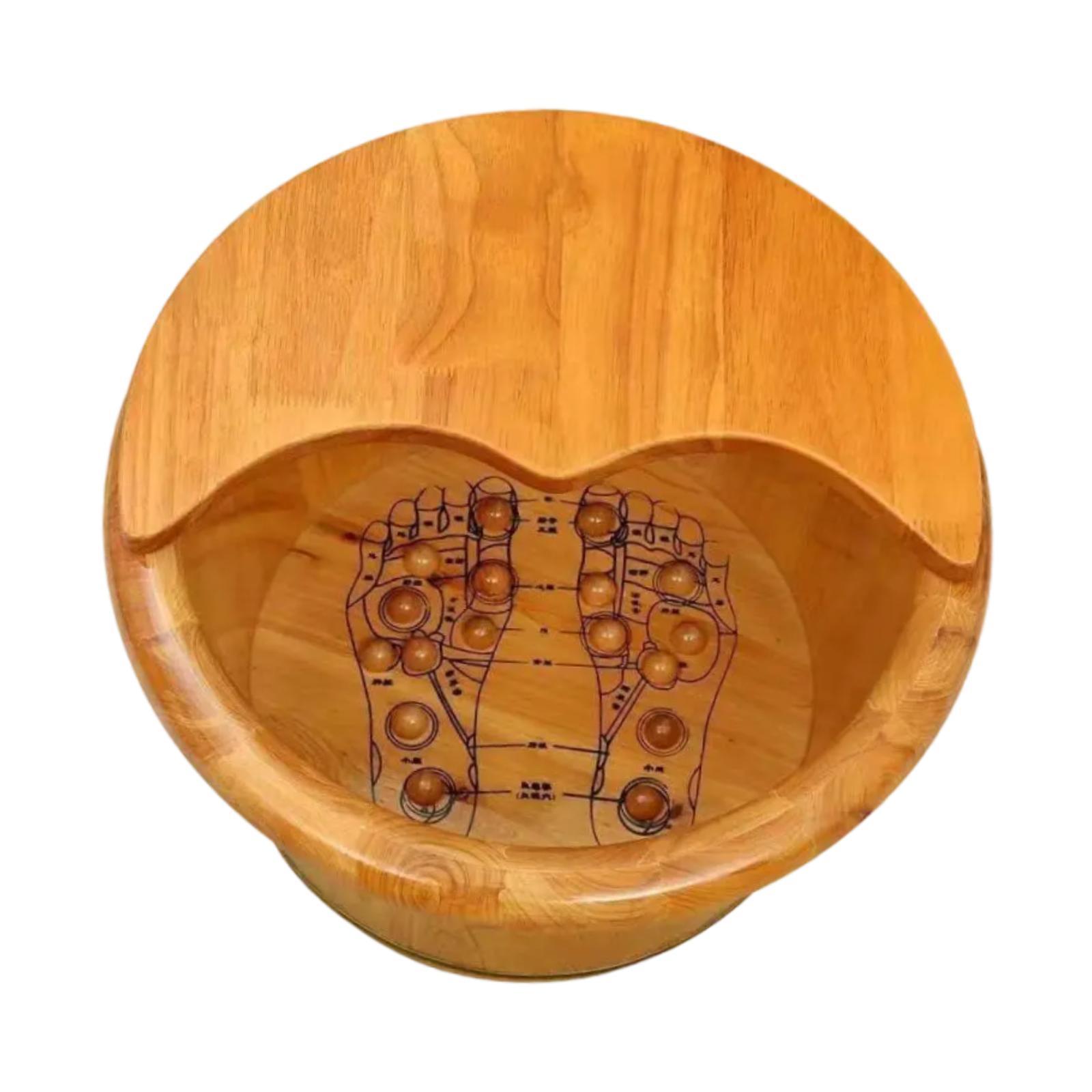 Wood Foot Bath Tub with Massage Household Sauna Foot Tub Foot Washing Bucket