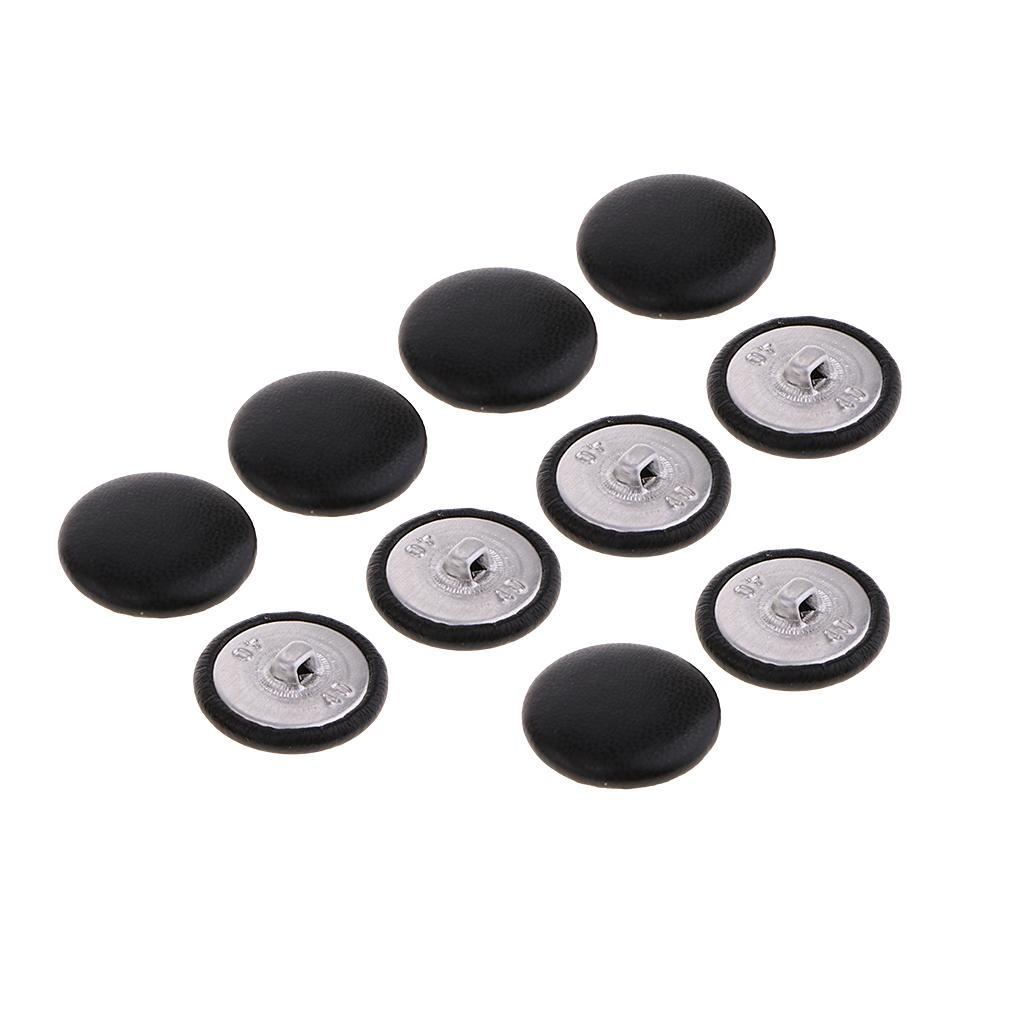 200Pcs Artificial Leather Covered Upholstery Buttons Sewing Crafts 25mm