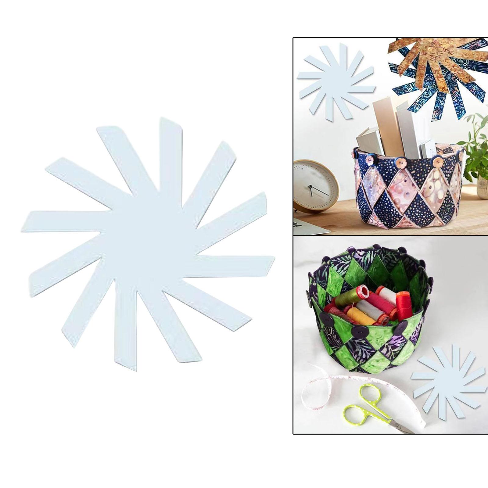 Transparent Storage Basket Template DIY Cutting Home Sewing Basket 15inch