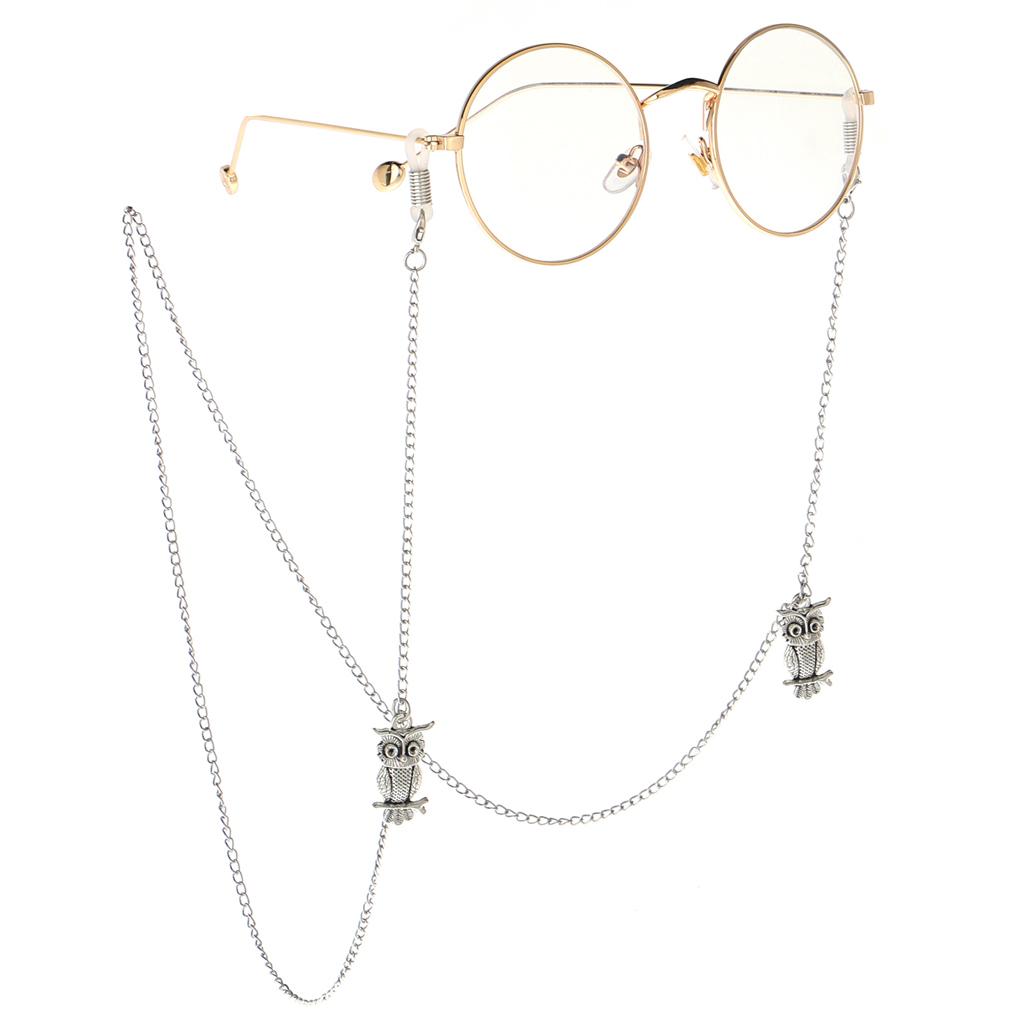 Silver Eyeglasses Sunglasses Holder Retainer Cord Necklace Lanyard Chain