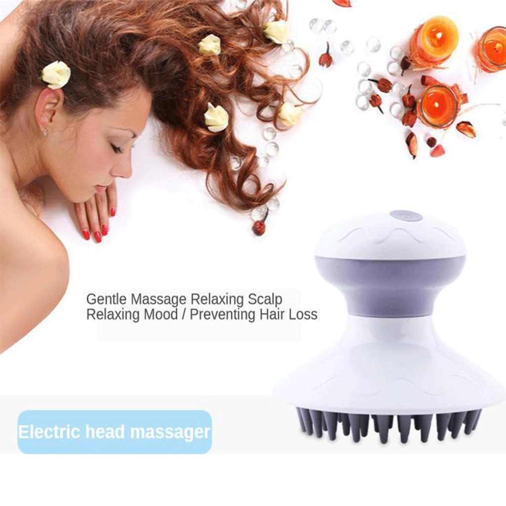 Portable Electric Head Massager Hair Scalp Massage Device Stress Relax Tool