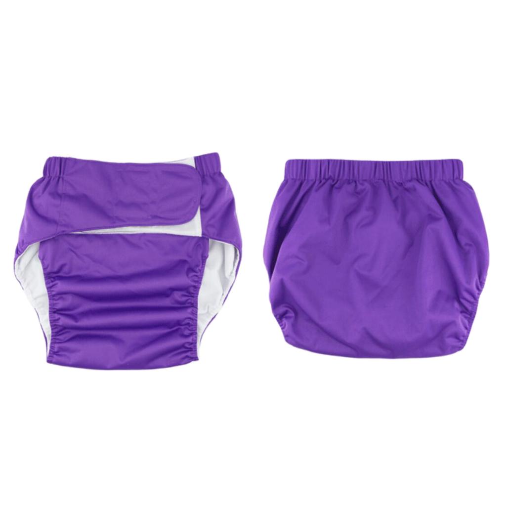 Adult Cloth Diaper Nappy Washable for Disability Incontinence  S 01 Purple