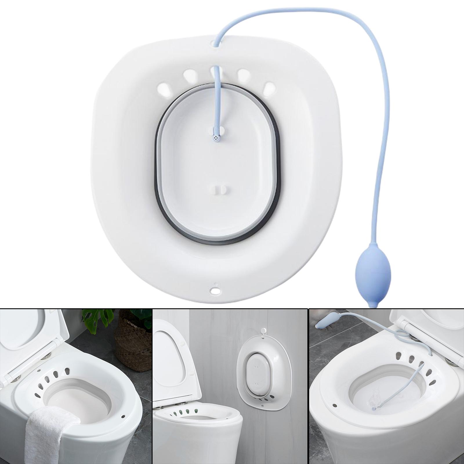 Folding Woman Bidet Private Maternal Toilet Wash Potty Adult Grey+Flusher